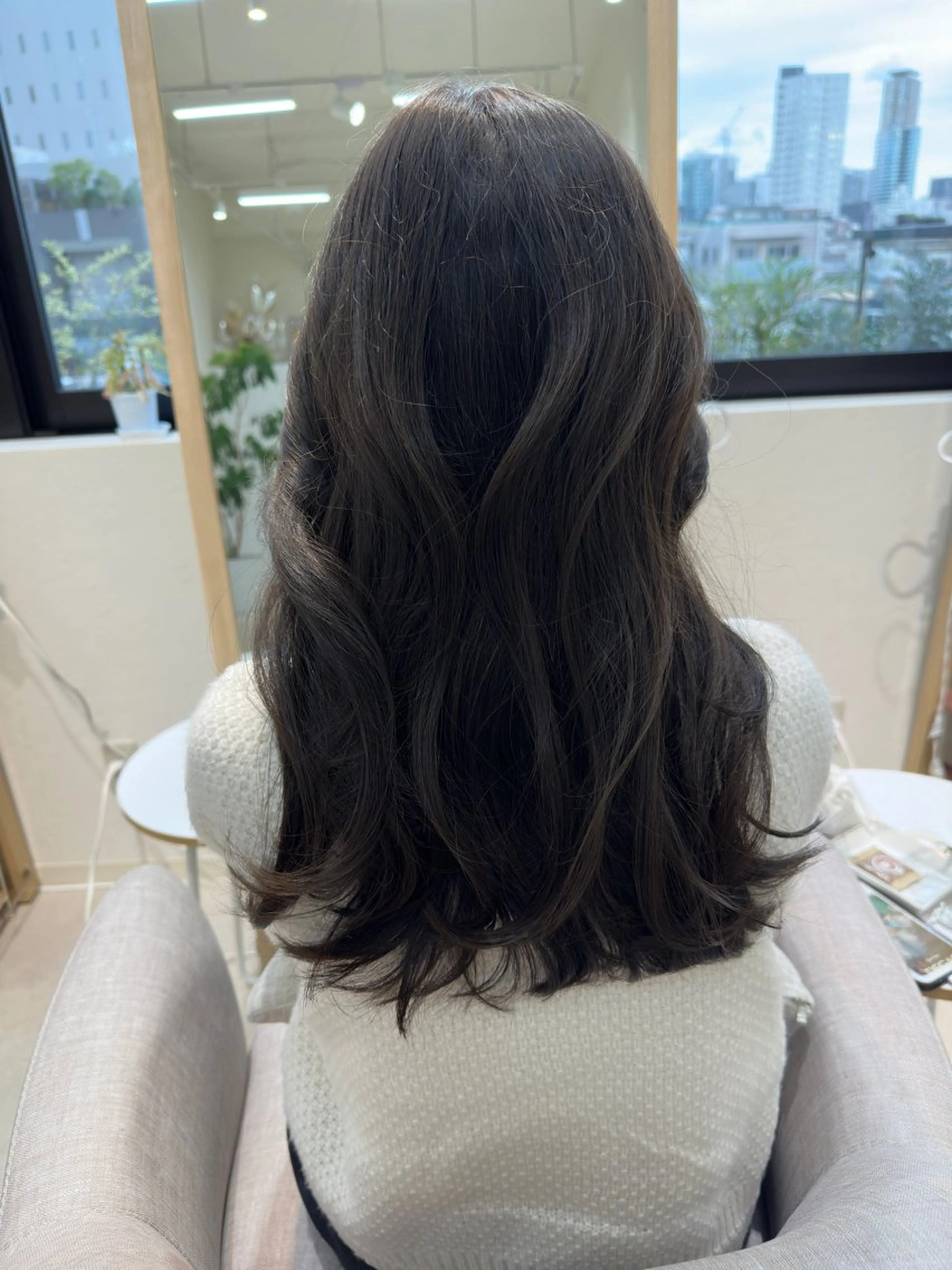 セミロング 顔まわりレイヤー 顔周りカット レイヤーカット カットモデル募集 ミネのヘアスタイル