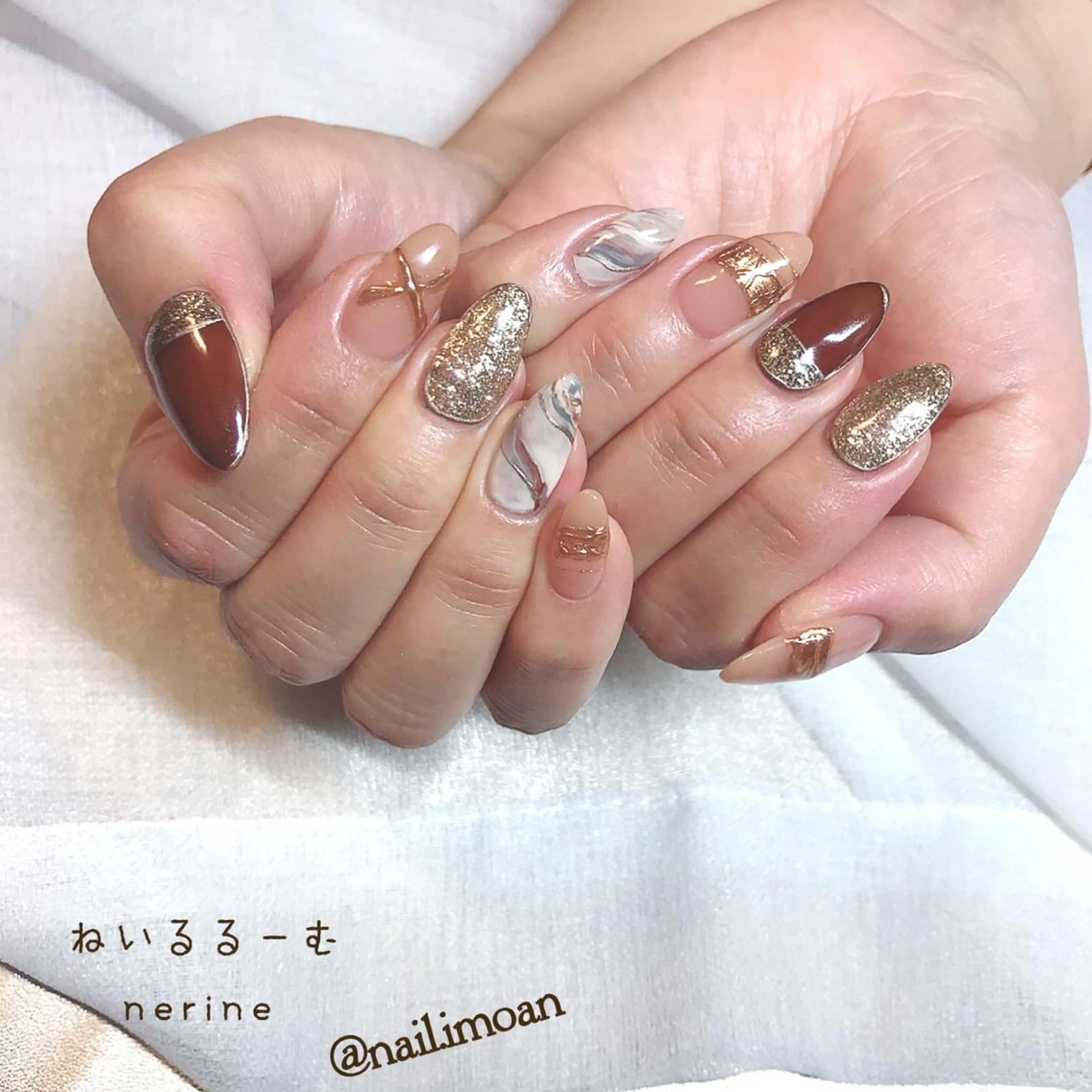 ネイル アートネイル ミラーネイル NAILST Naomiのネイルデザイン