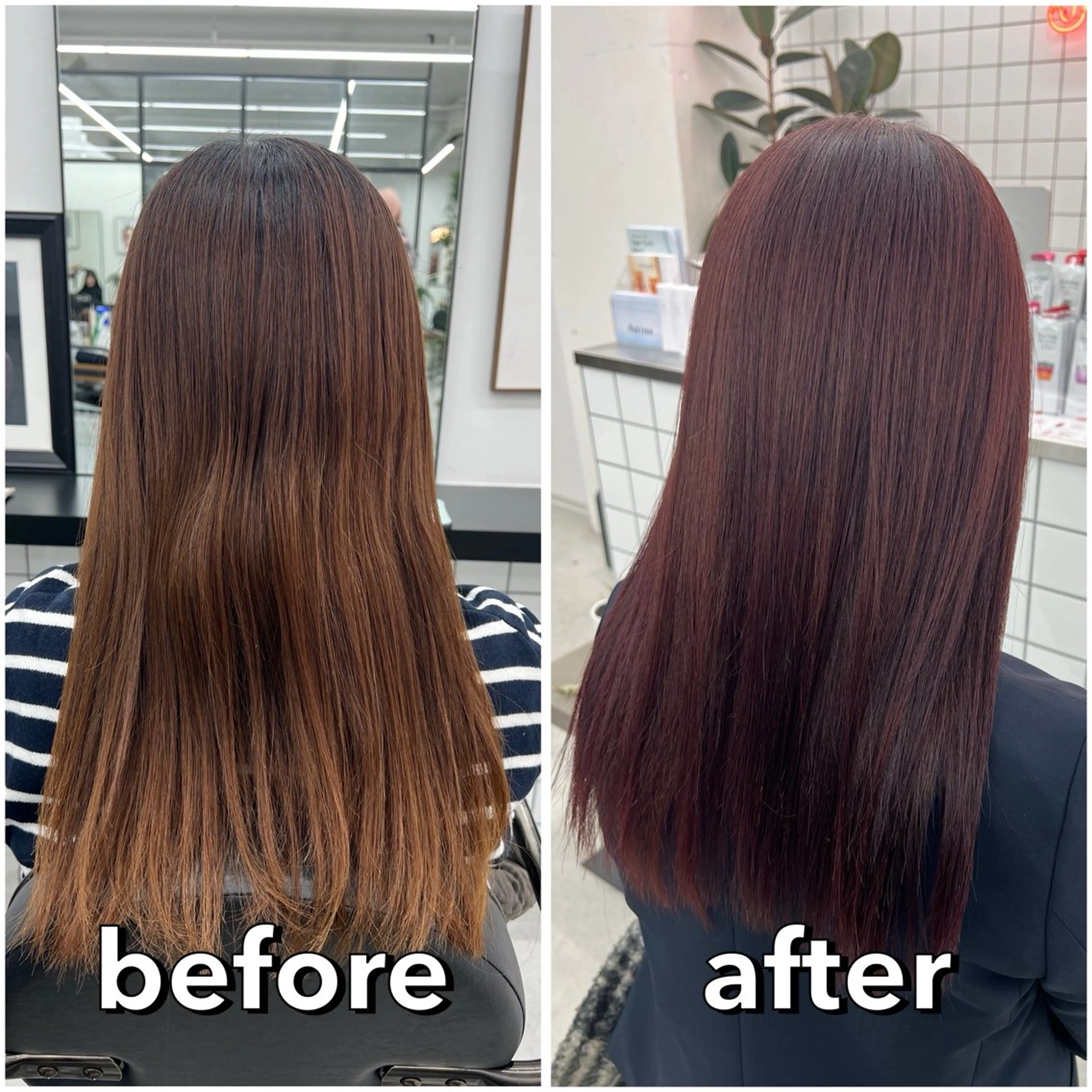 ロング カラー ブリーチ ブリーチなしカラー レッドカラー カット ヘアカラー あすか JILLSTUDIOのヘアスタイル