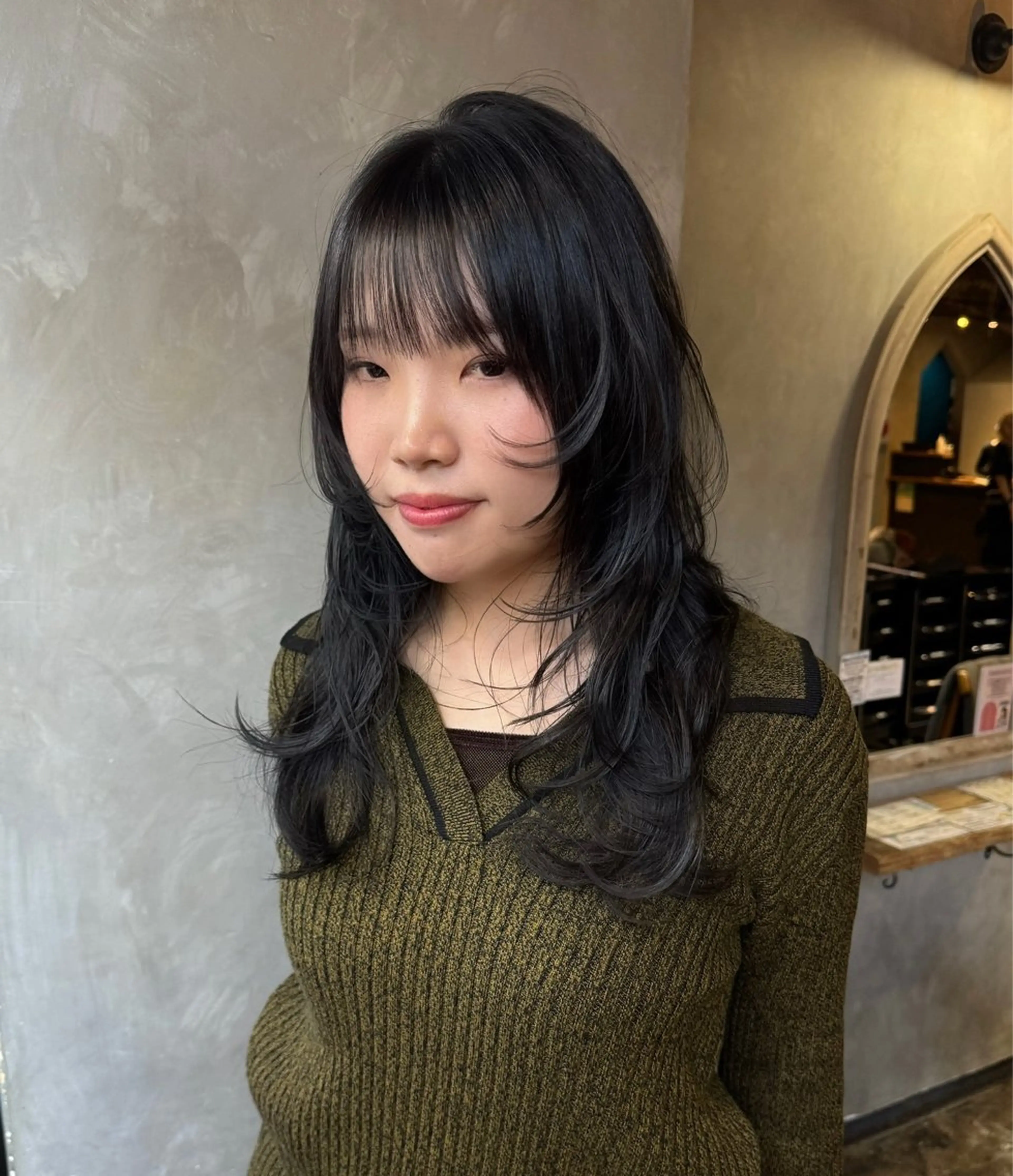 ロング ハッシュカット カット ヘアカラー トリートメント 清水 健吏/ 韓国ヘア/レイヤーのヘアスタイル