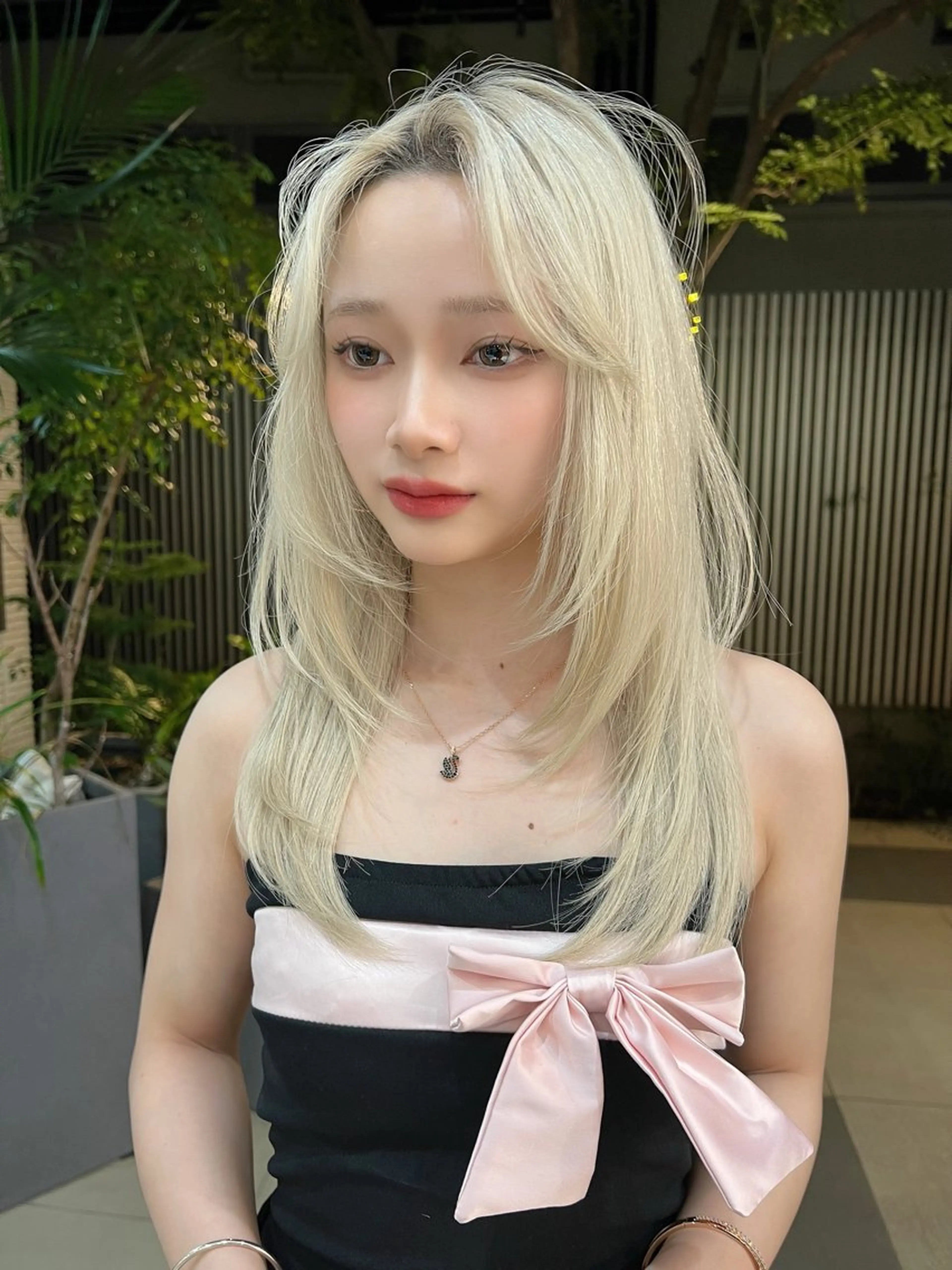 ロング カラー カット ヘアカラー トリートメント belle   表参道　terrace所属・抜きっぱなしブロンド /ハイトーン/カナタのヘアスタイル