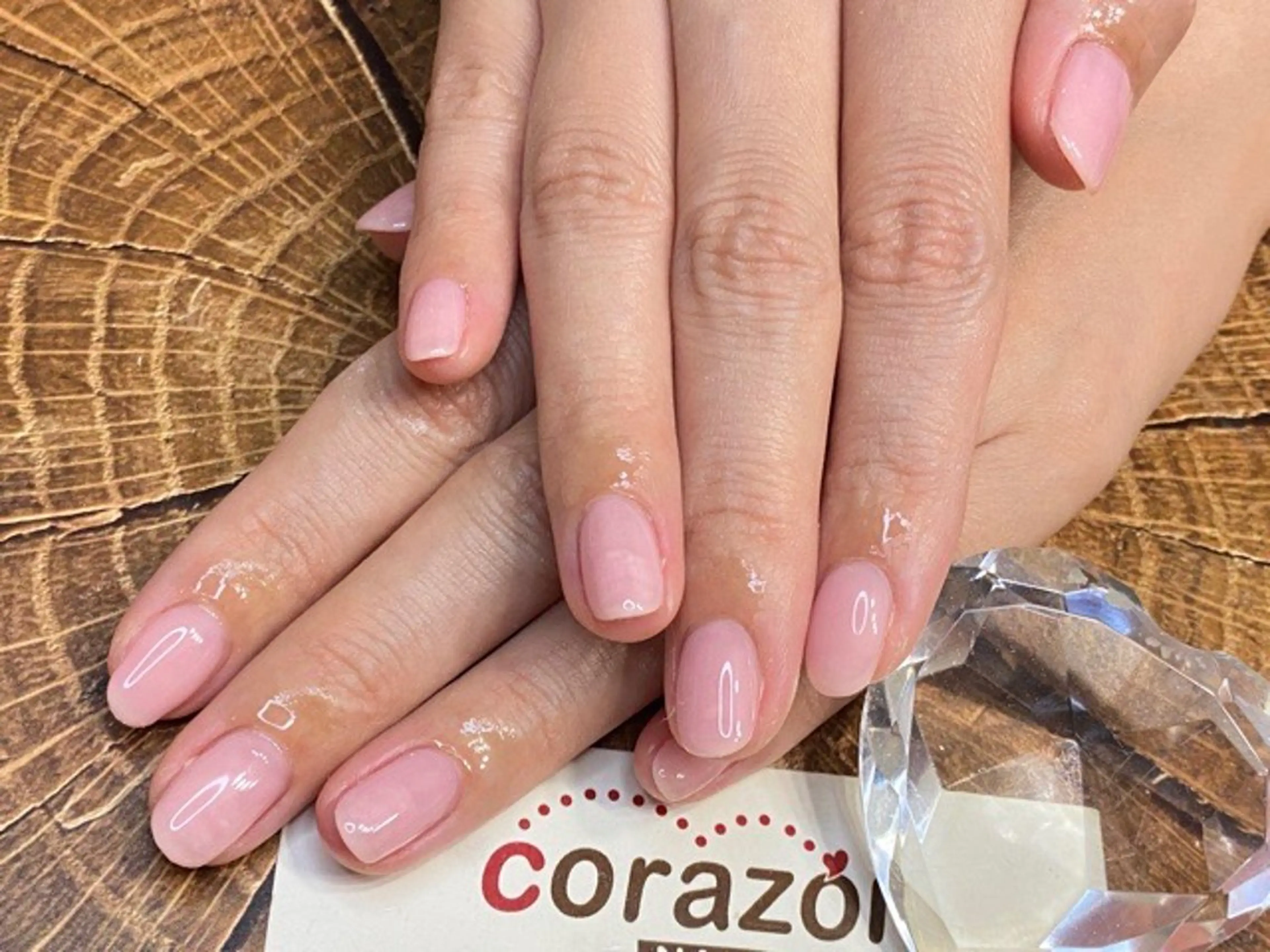 ネイル ジェルネイル ワンカラーネイル ピンク ハンドネイル corazon所属・ネイリスト aicoのネイルデザイン