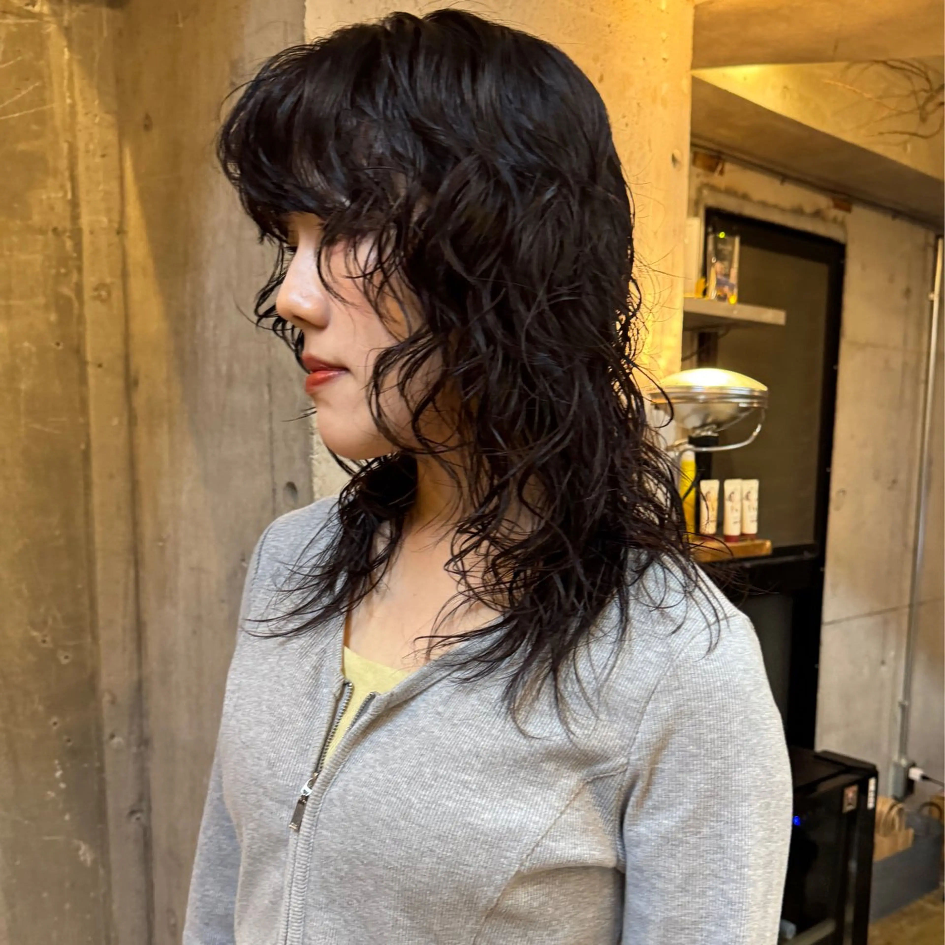 セミロング パーマ セミロングパーマ ボブ レイヤーカット カット ヘアカラー パーマ 🍈yurina 福岡/パーマ🍈のヘアスタイル