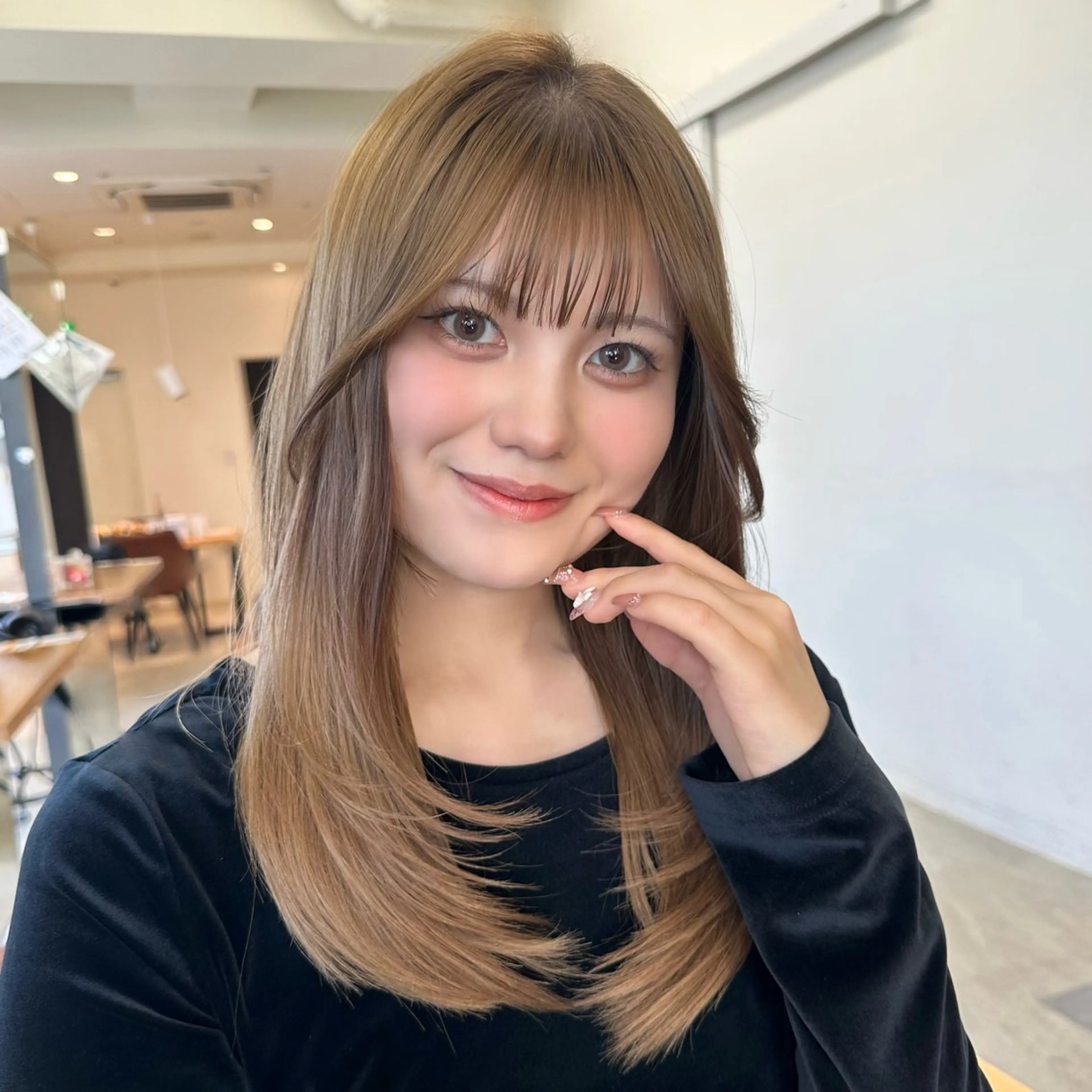 〚1日1名まで〛カット♡シャンプーブロースタイリング付き/似合わせレイヤー.韓国ヘア.顔周り.天使バングの写真