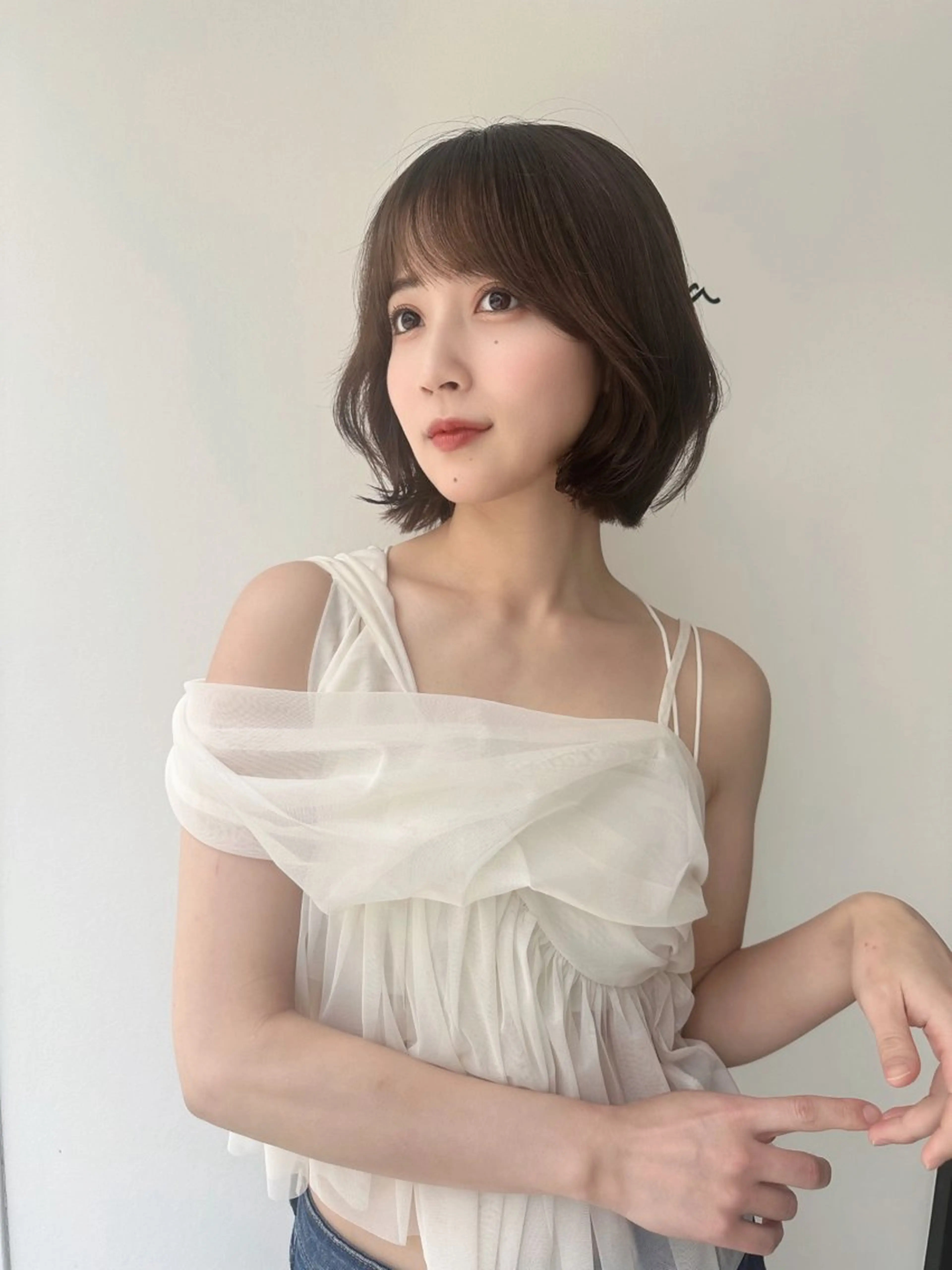 ショート ボブ 韓国風ヘア 鎌倉 彩のヘアスタイル