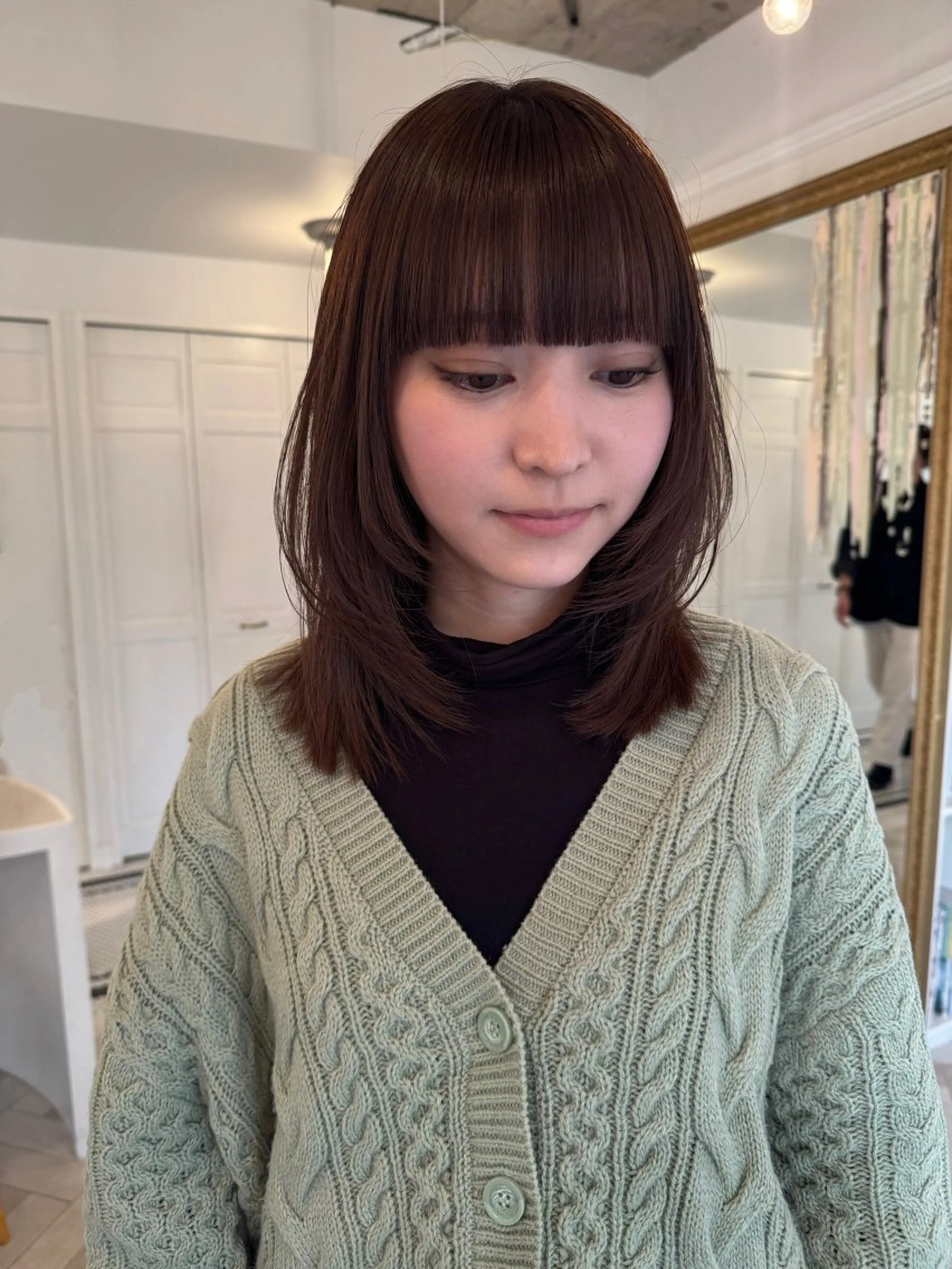 カラー ヘアカラー ブリーチカラー🎀 韓国風/寺門美優のヘアスタイル