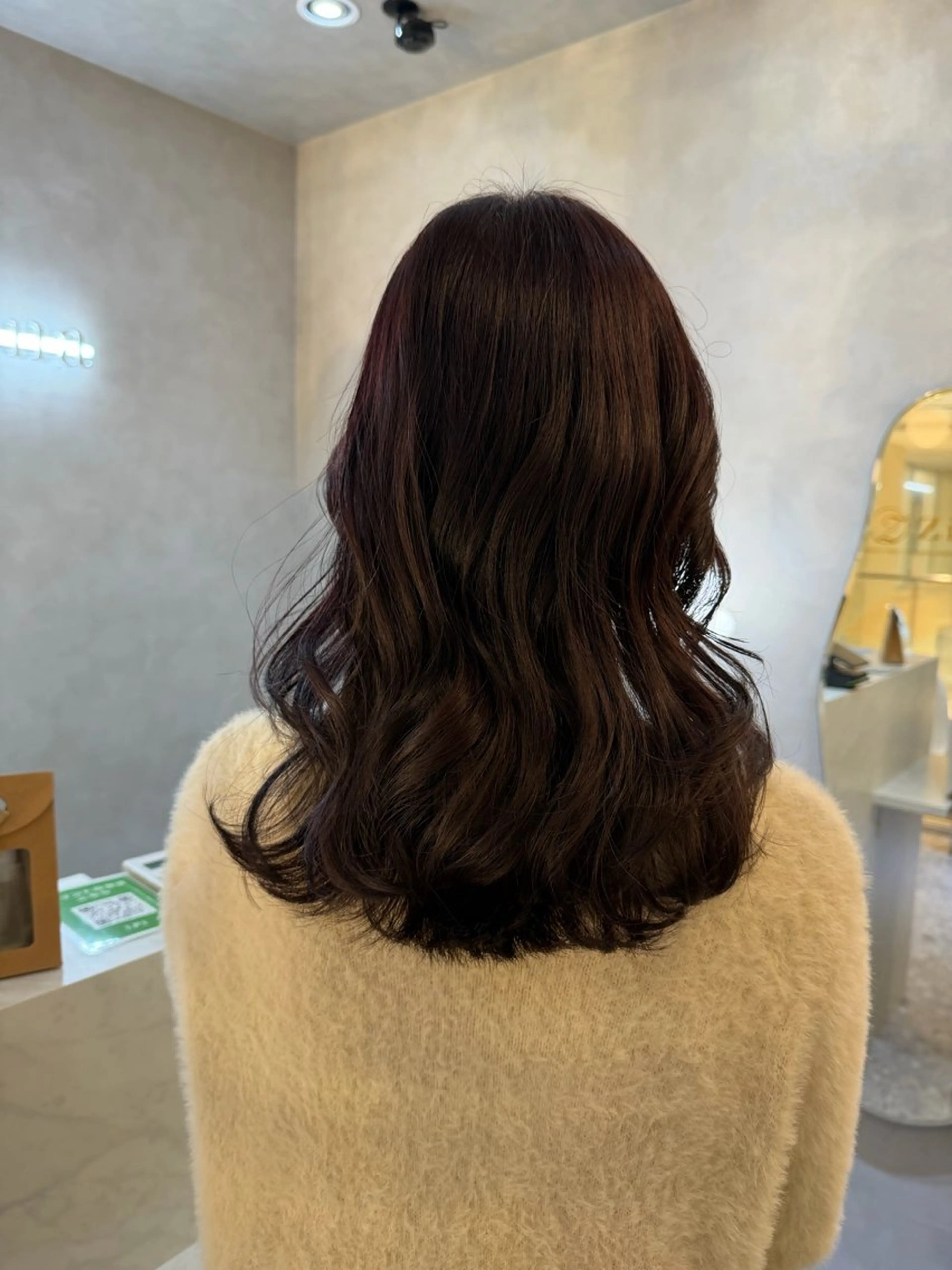 セミロング カット ヘアカラー トリートメント 🎀髪質改善/艶髪/ 艶カラー🎀浅田涼風のヘアスタイル