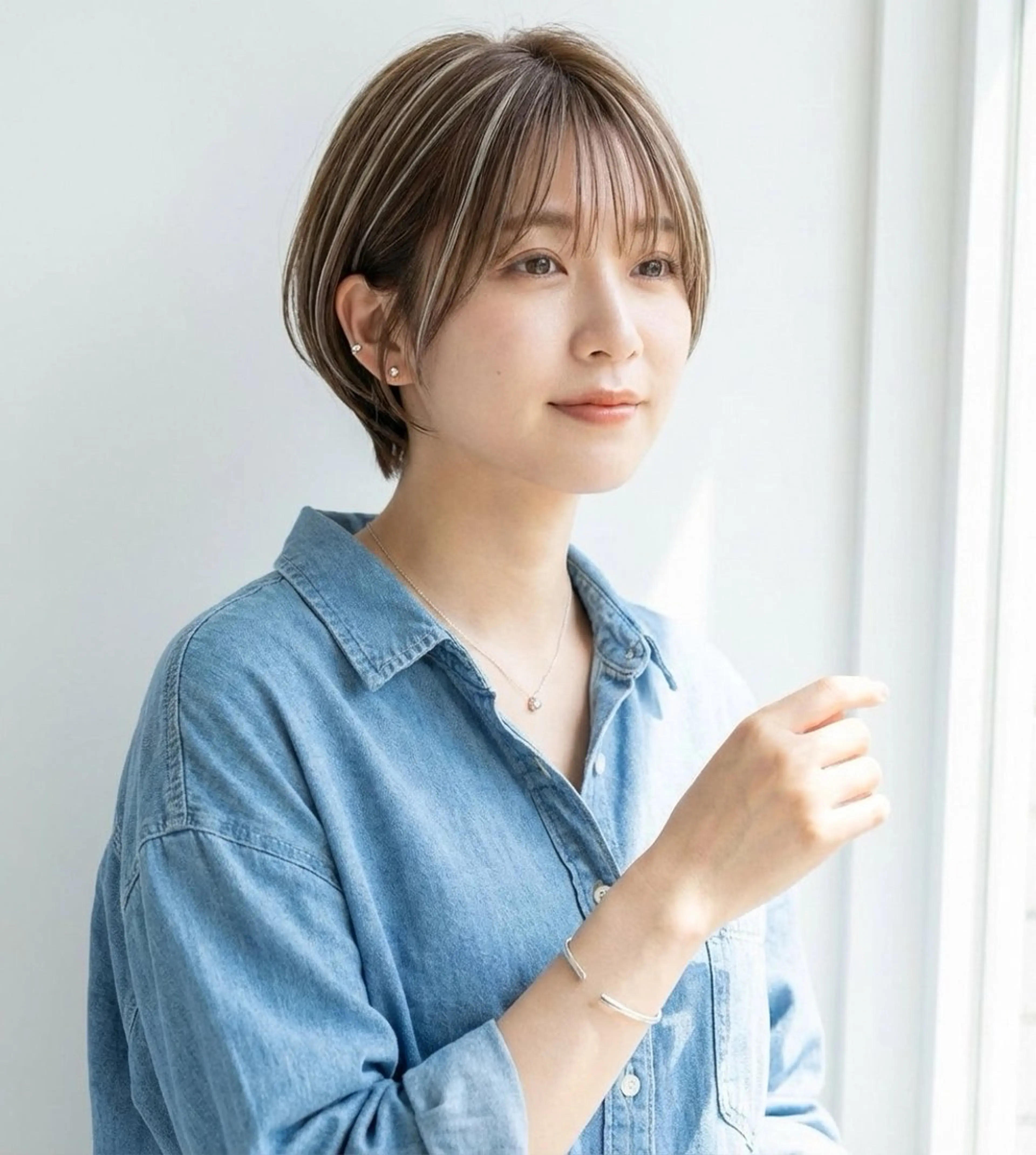 ショート ハイライト デュファブル　高橋 慶一のヘアスタイル