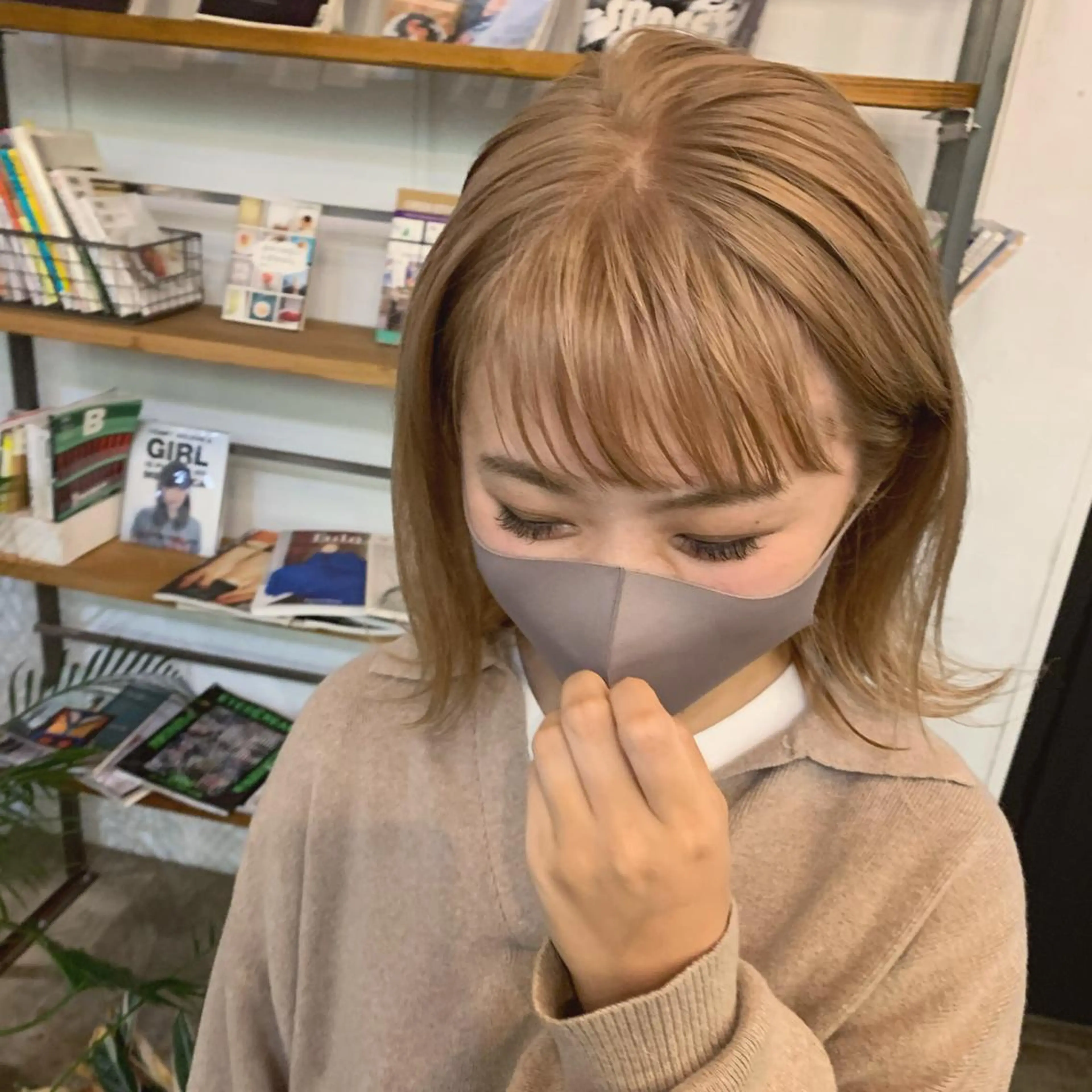 カラー ベージュカラー ハッシュカット カシマハヤトのヘアスタイル