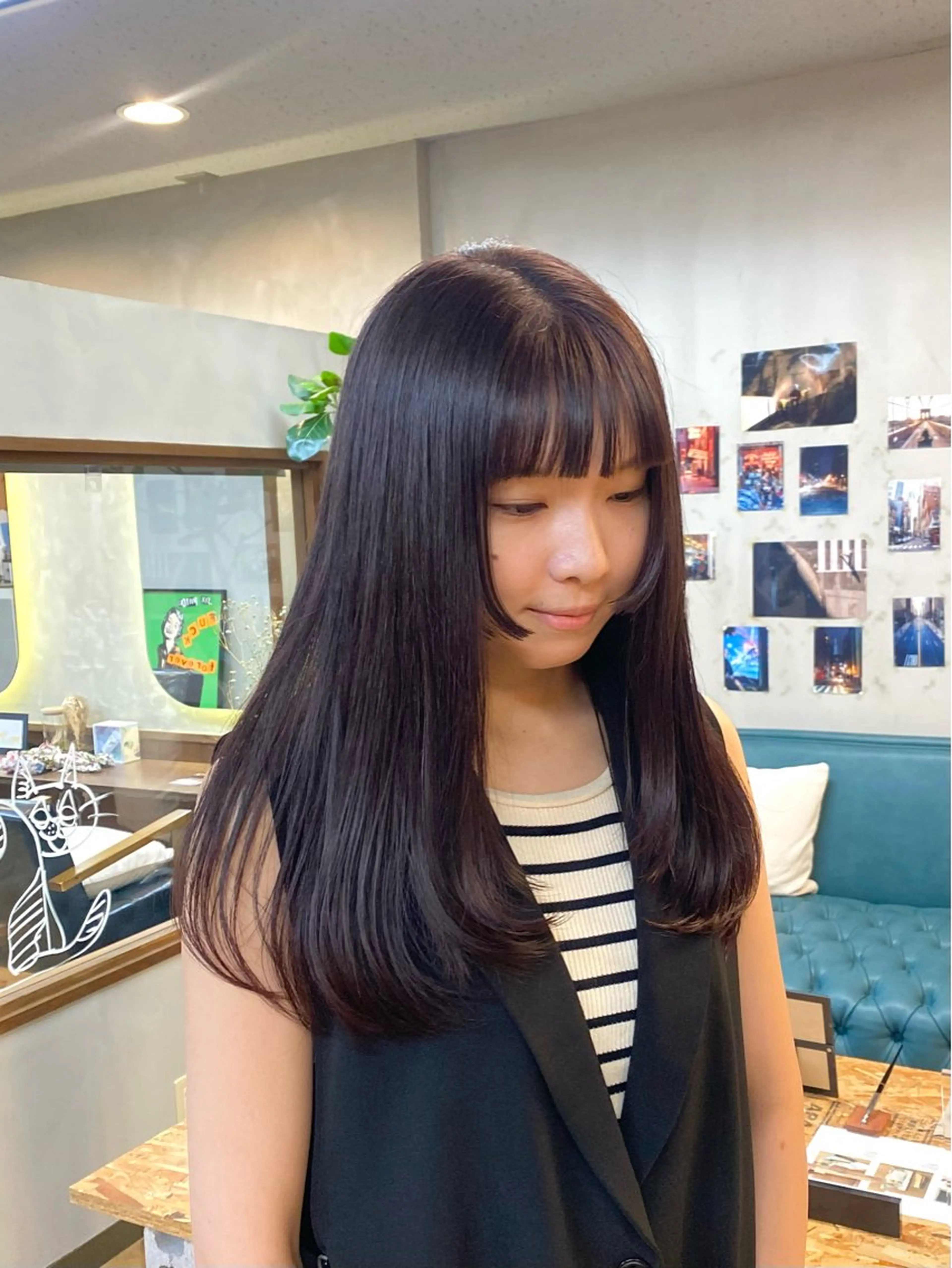 ロング カラー ヘアアレンジ カット ヘアカラー トリートメント ハル🌸柔色/ ブリーチなし/艶髪のヘアスタイル