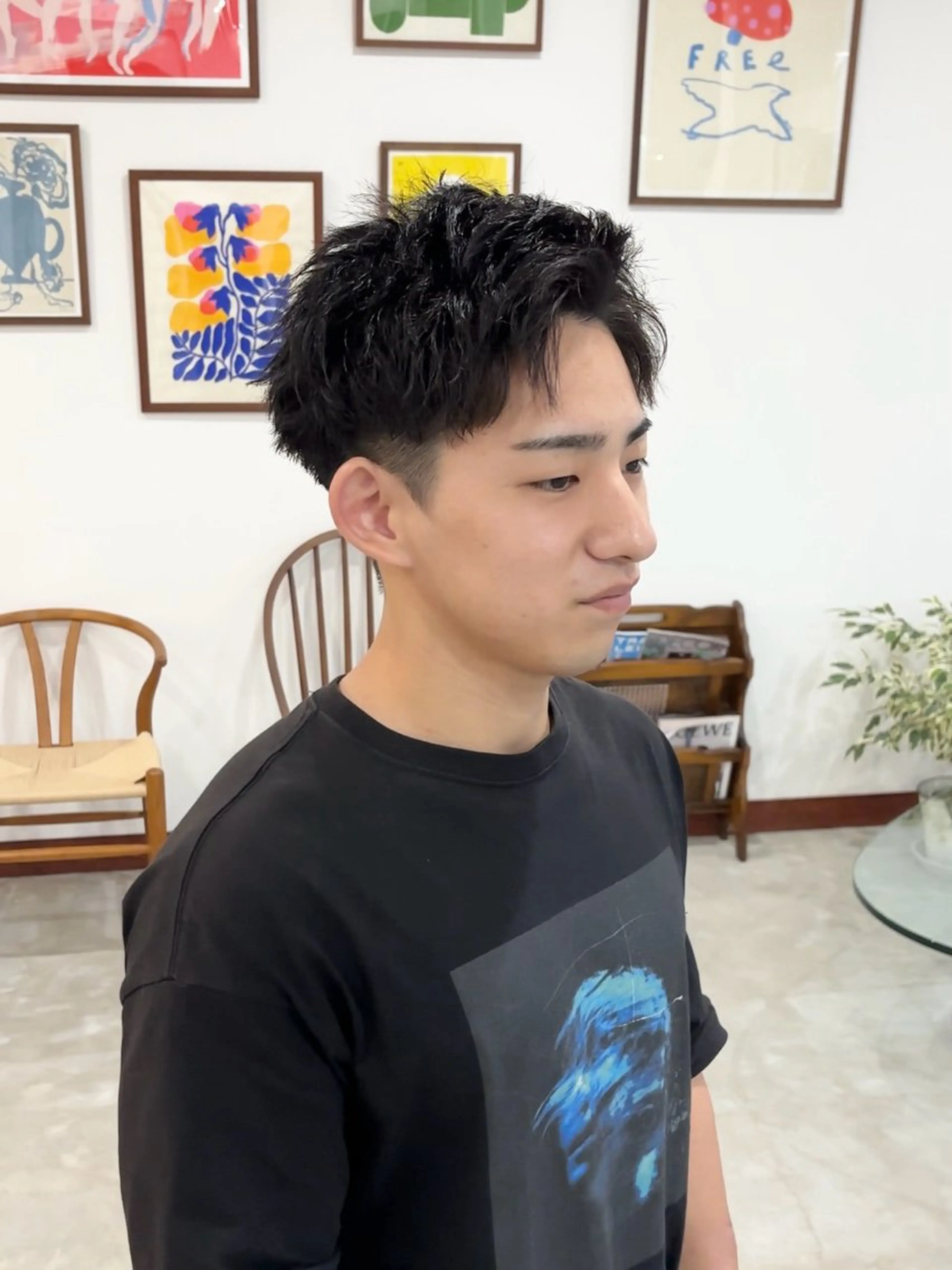 メンズ アップバング 中原 佑のヘアスタイル