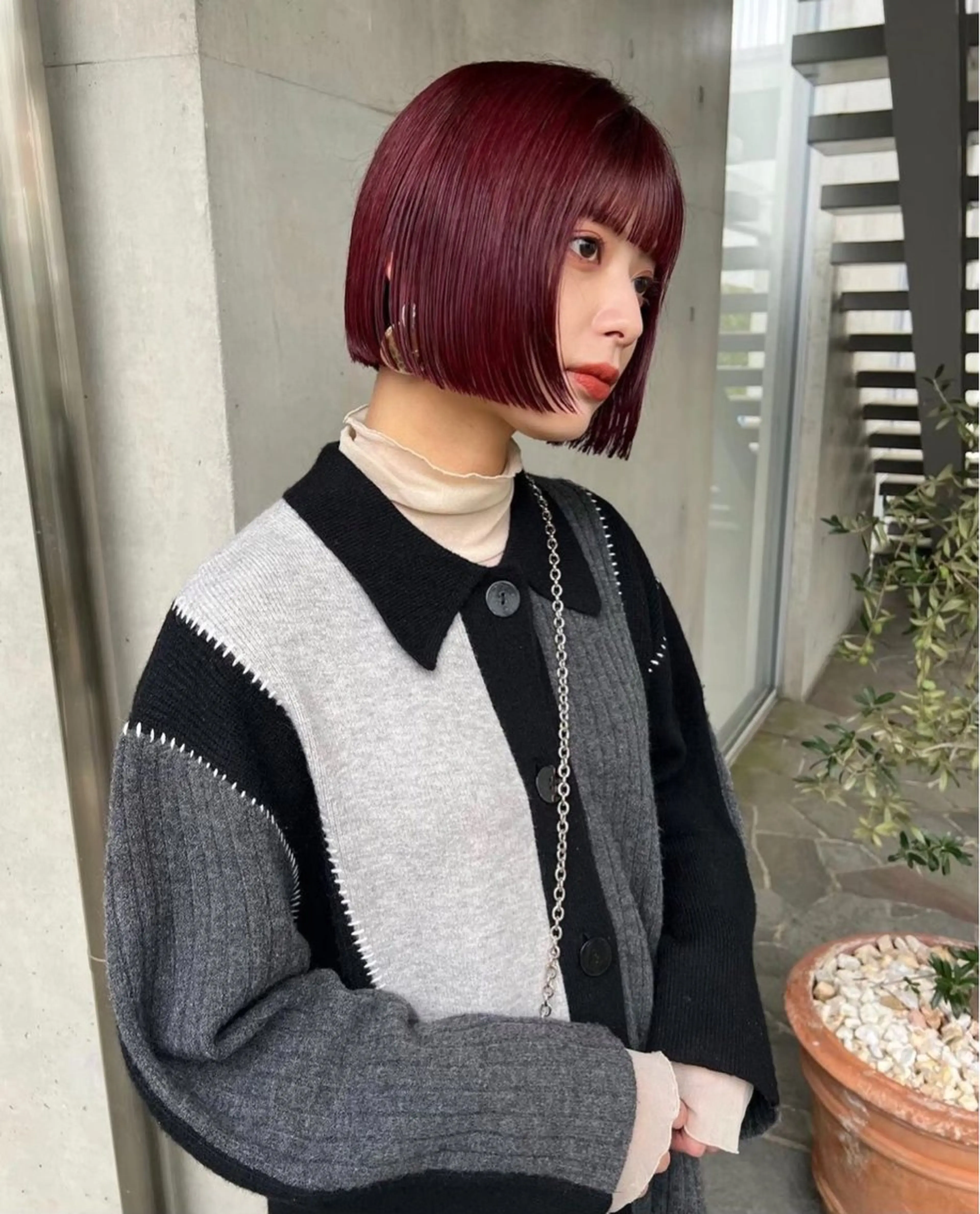 ショート カラー 🎀優姫 🎀  韓国レイヤーのヘアスタイル