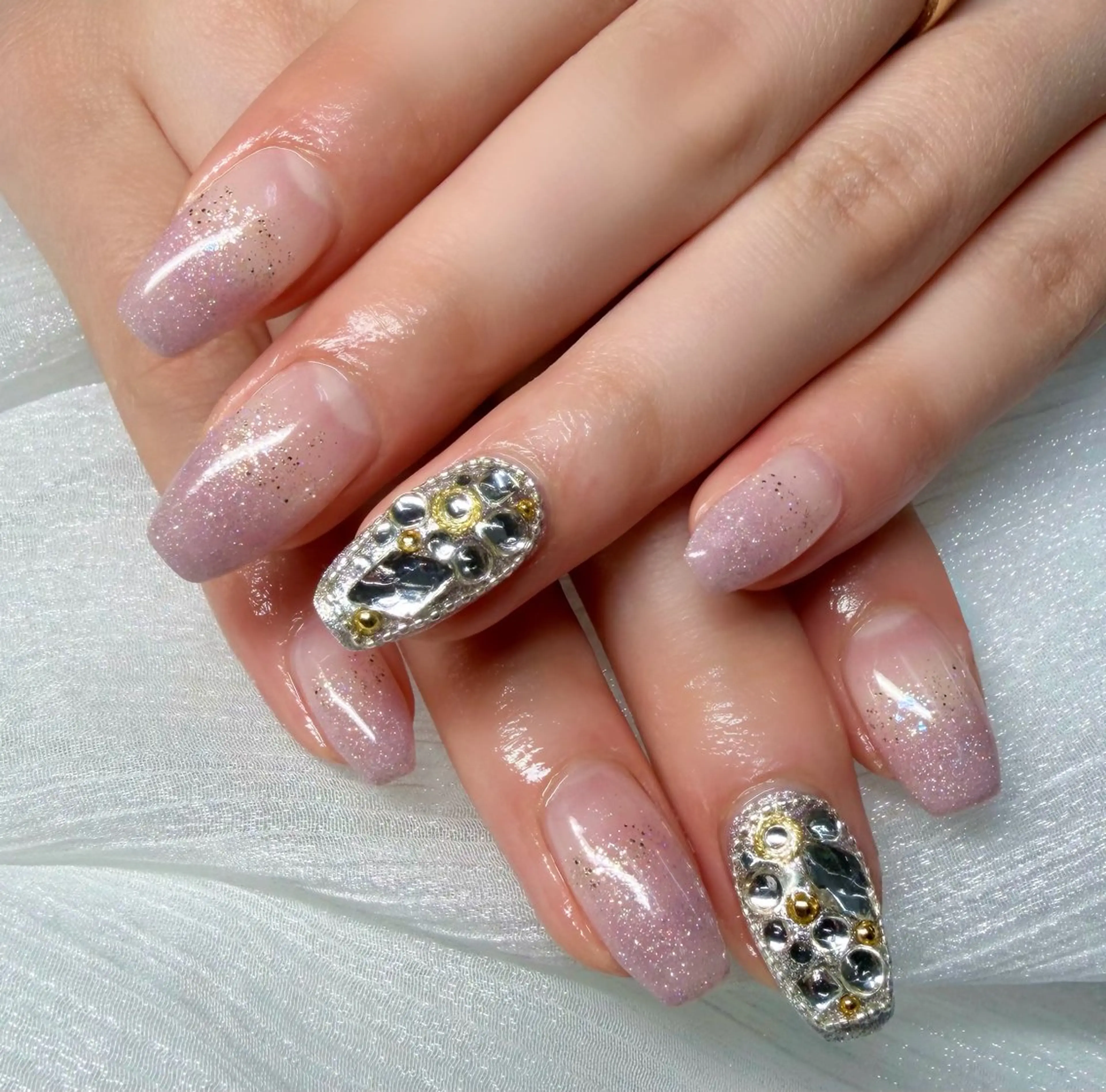 ネイル ラメ(グリッター) シンプルネイル ☆ yukiのネイルデザイン