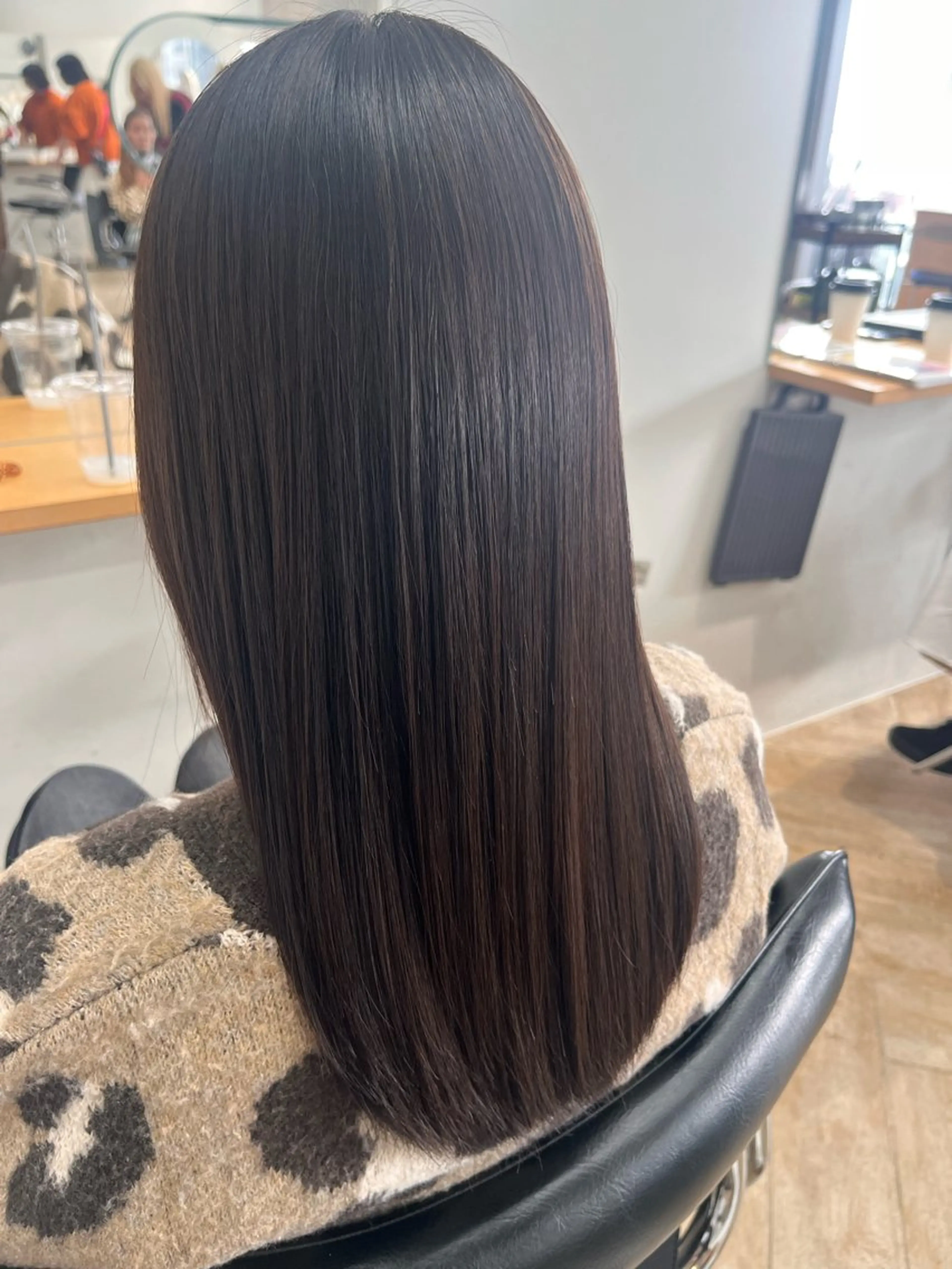 ミディアム 縮毛矯正 トリートメント パーマ/縮毛矯正 /韓国風/佐藤里咲のヘアスタイル