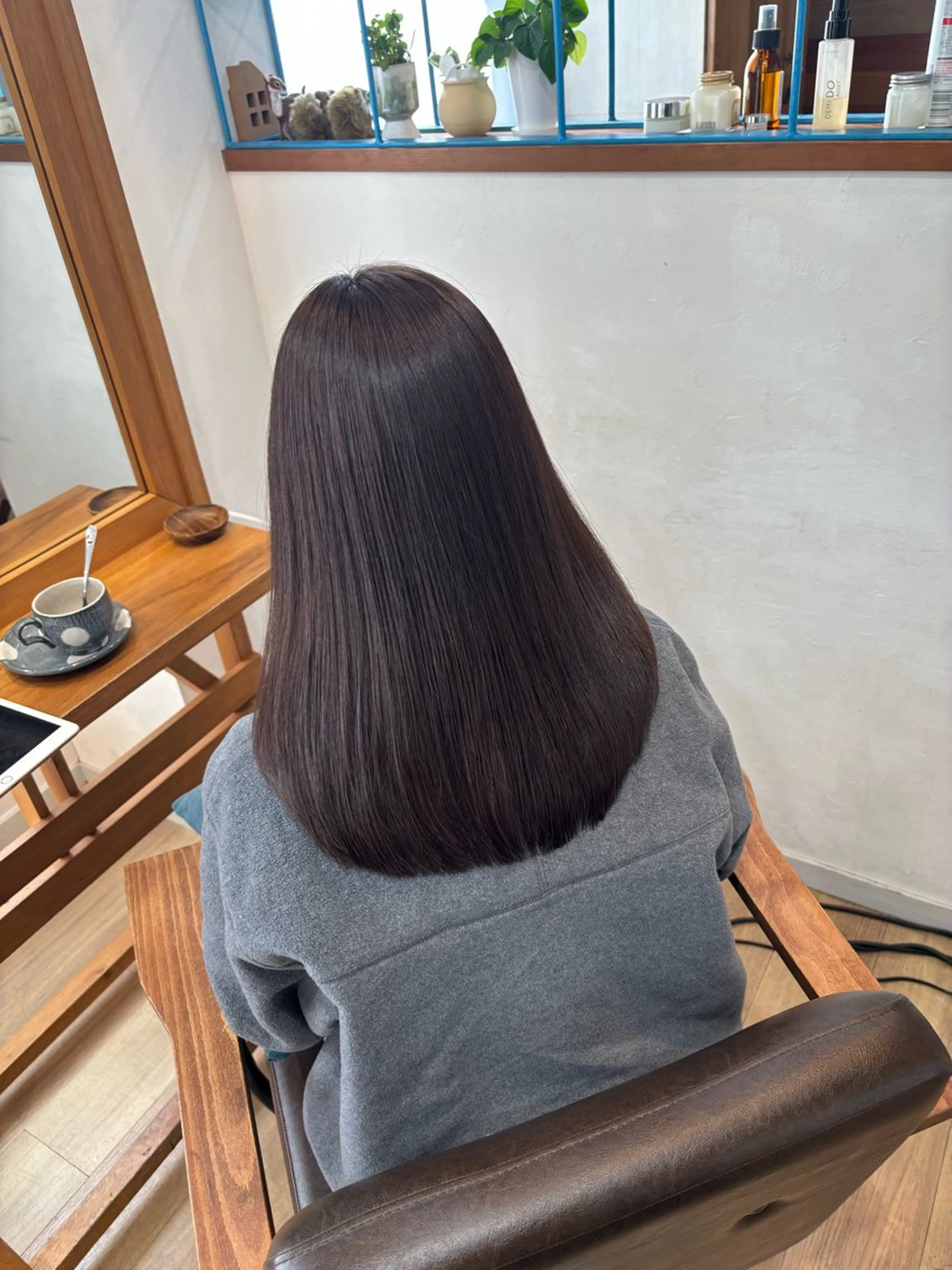 セミロング カラー グレージュ カット ヘアカラー トリートメント RINNO🌷艶髪/ 艶カラーのヘアスタイル