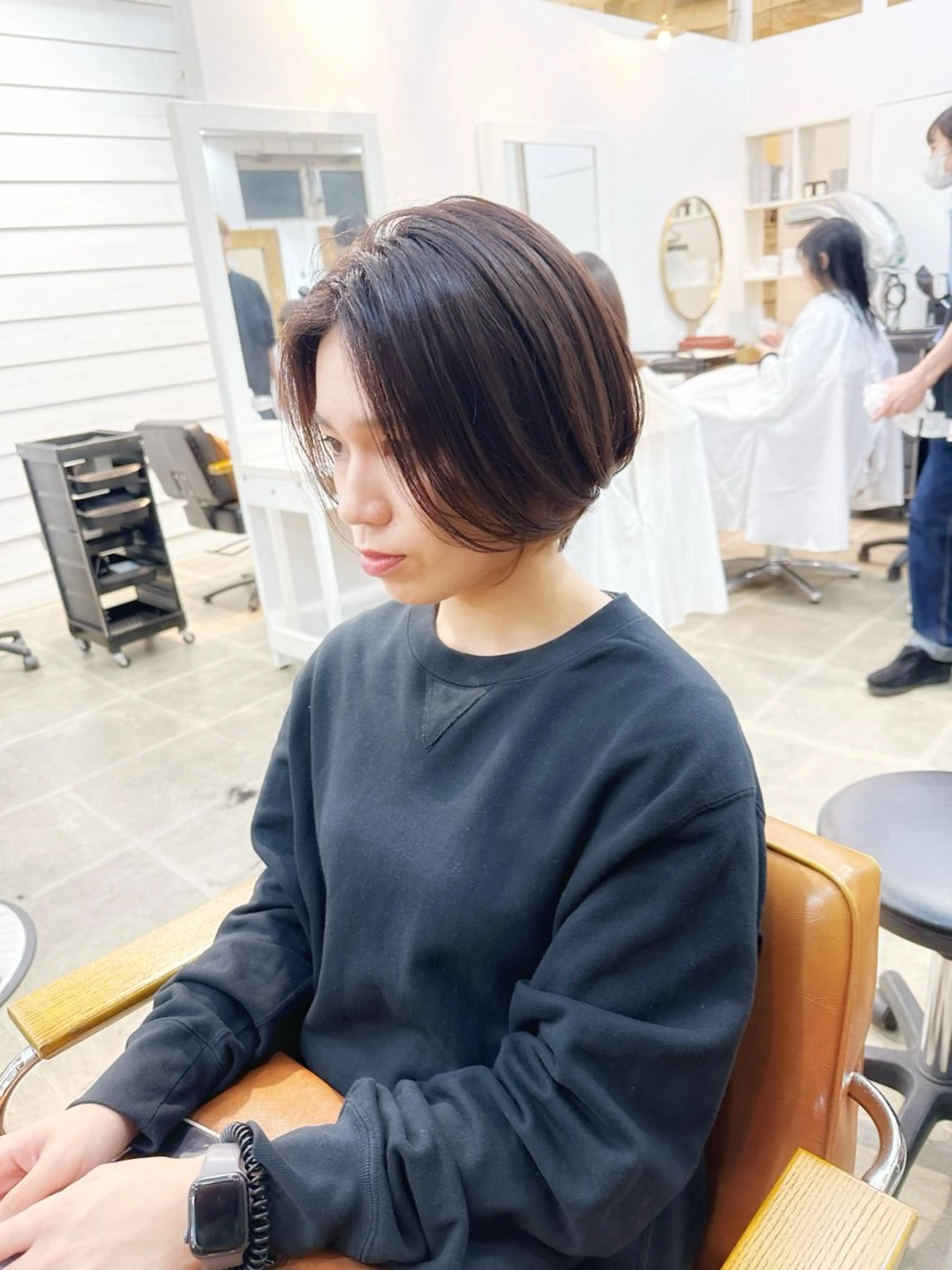 ショート ショートボブ ハンサムショート ボブ くせ毛 ショートヘア newline銀座所属・銀座ショート/ 大人ショート/金子涼のヘアスタイル