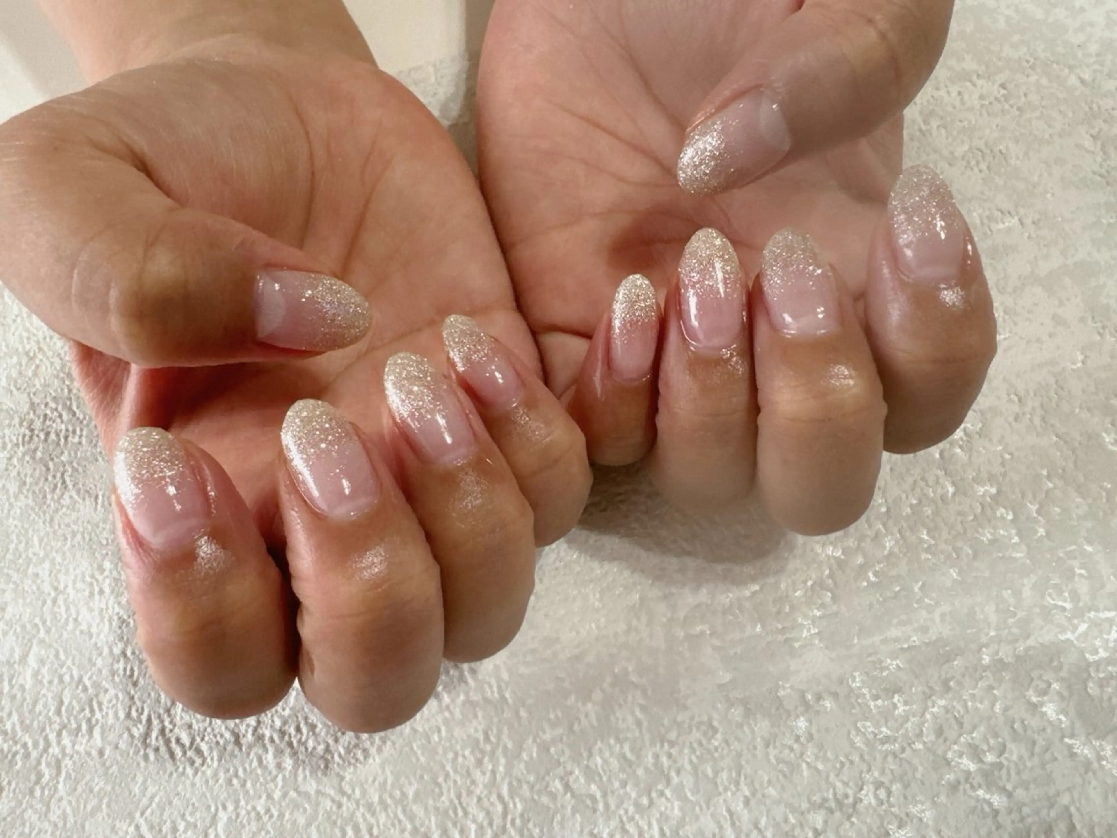 ネイル ジェルネイル グラデーション キラキラネイル ラメ(グリッター) ラメグラデーション kikinail 溝の口のネイルデザイン