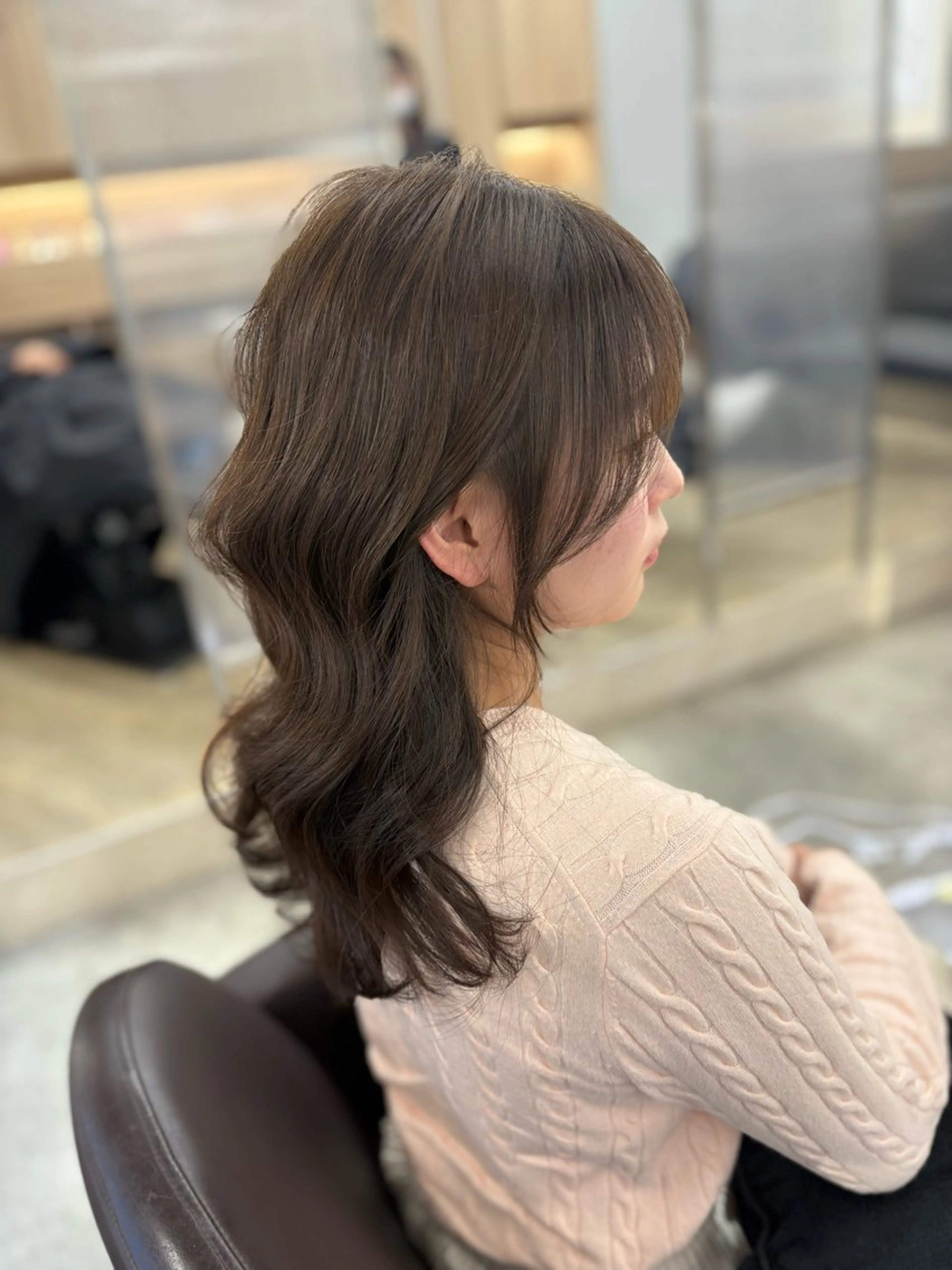 セミロング カラー 顔周りカット 髪質改善 トリートメント Silk-lei【銀座店】所属・銀座/美髪縮毛矯正 /髪質改善/山本翔華のヘアスタイル