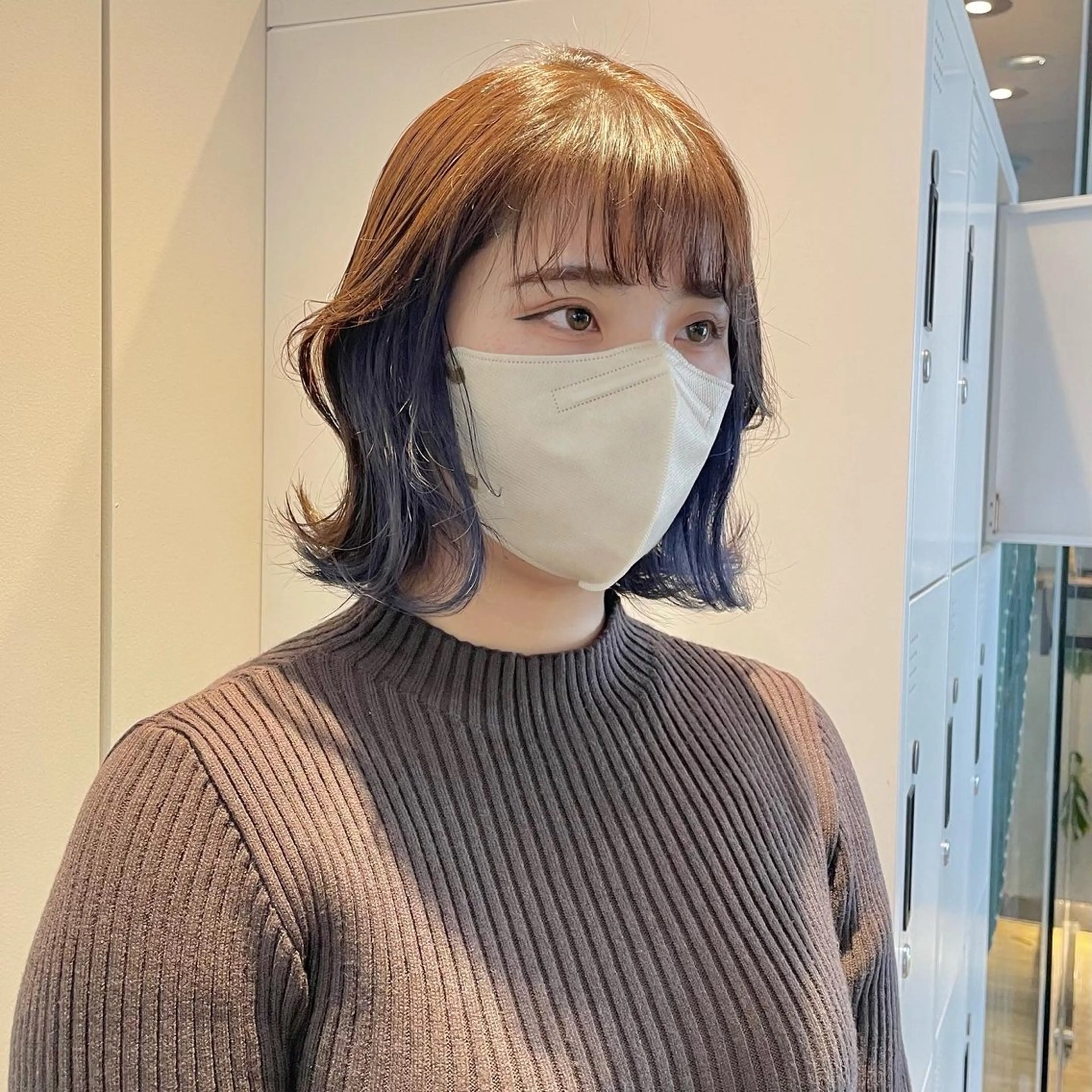 セミロング ヘアカラー N＋所属・前田 菜奈子のヘアスタイル