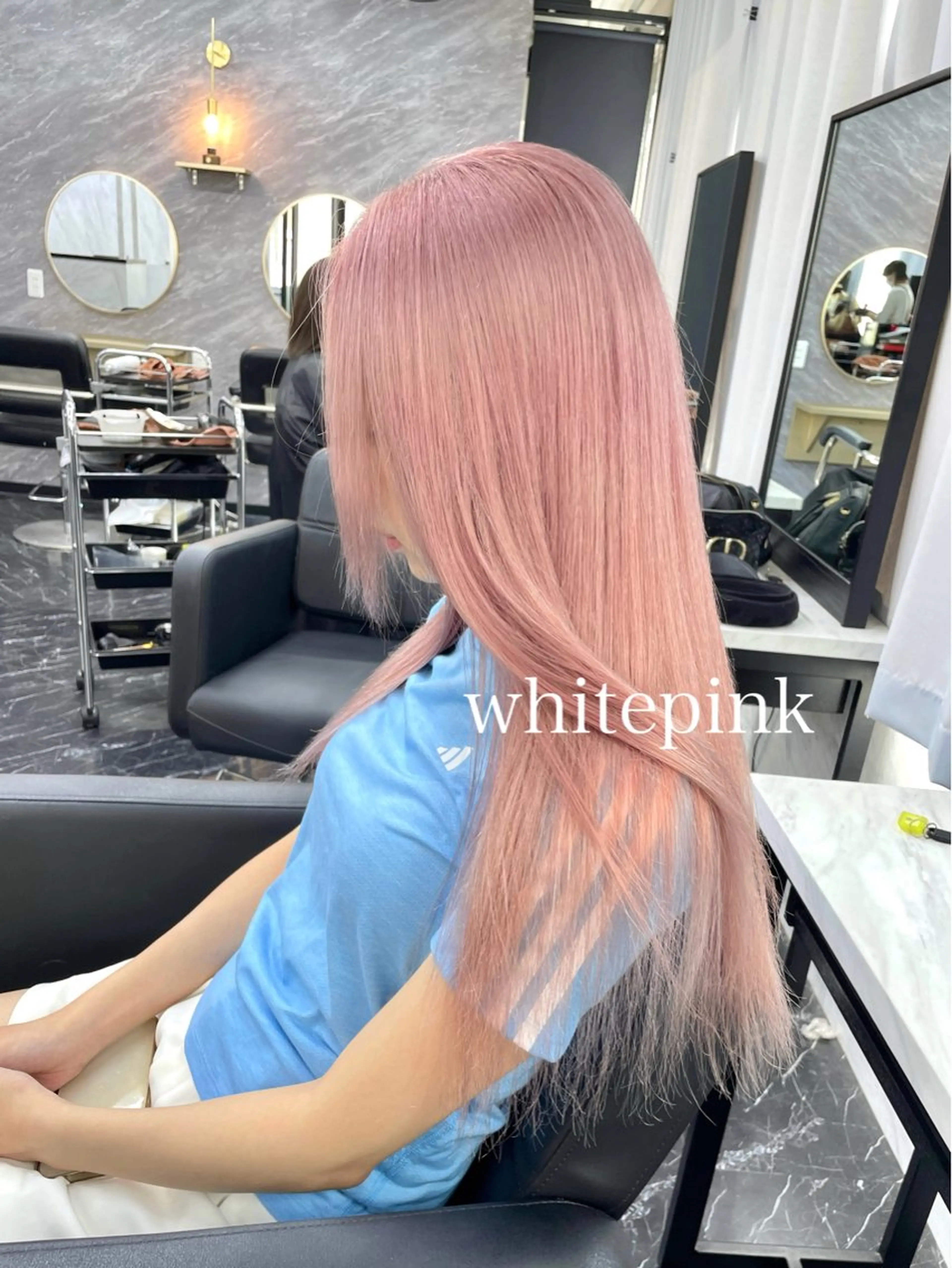 ロング カラー ヘアカラー エクステ エクステ🩵ブリーチ 韓国ヘア🩵KAEのヘアスタイル