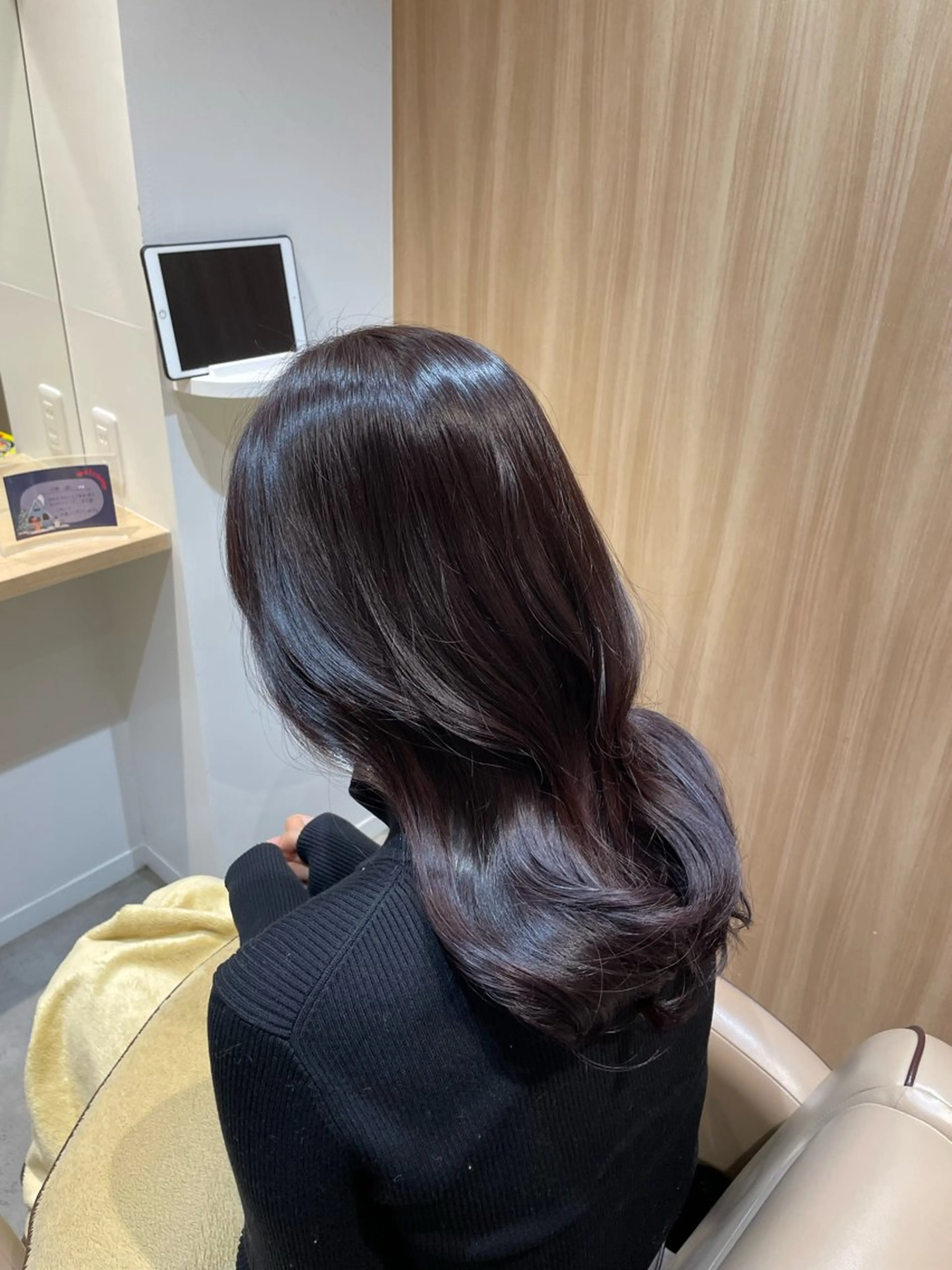 セミロング カラー ラベンダーカラー 韓国風ヘア MIKU .のヘアスタイル