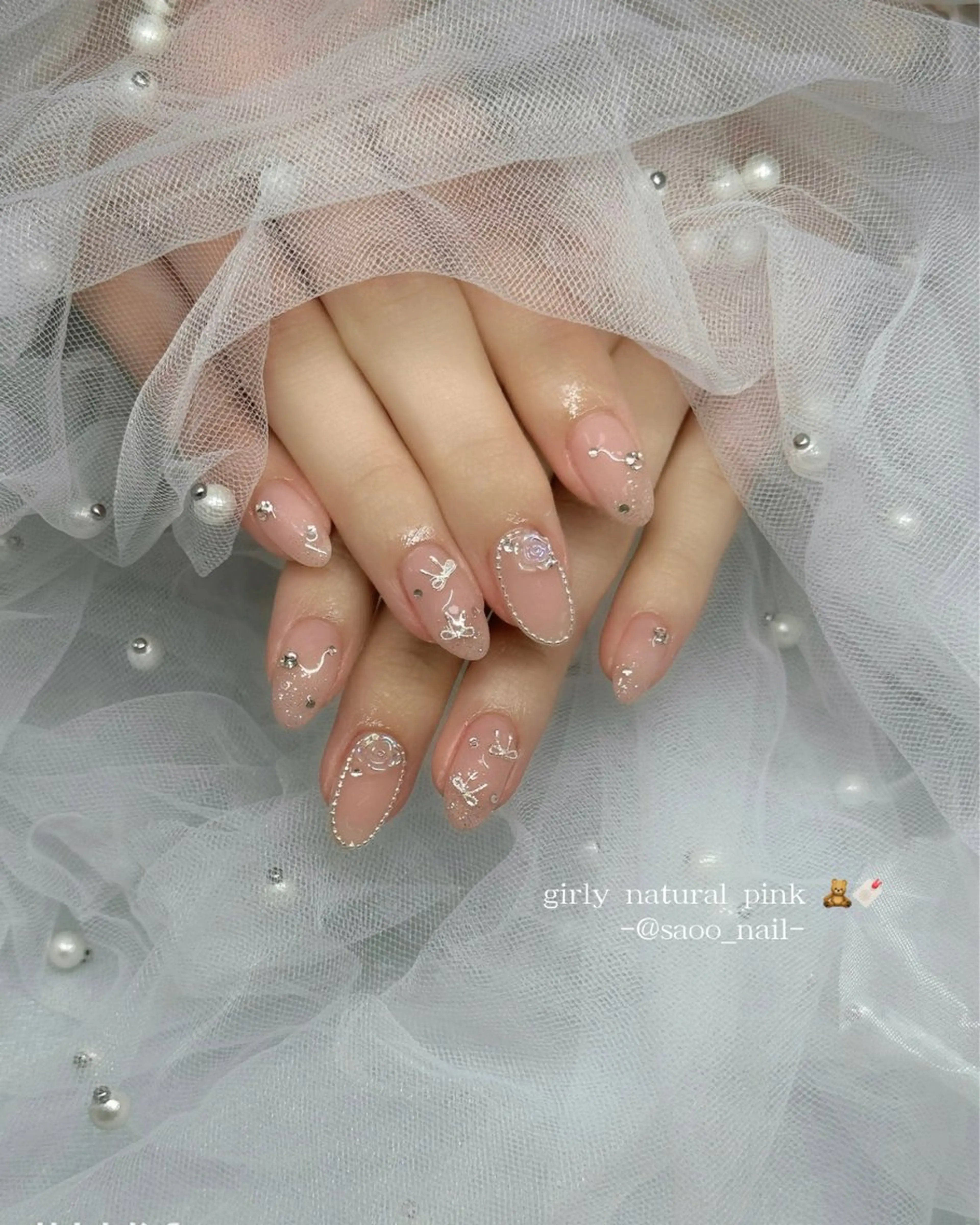 ネイル ハンドネイル ハンドケア 🎀sao🎀銀座 韓国/ワンホンネイルのネイルデザイン