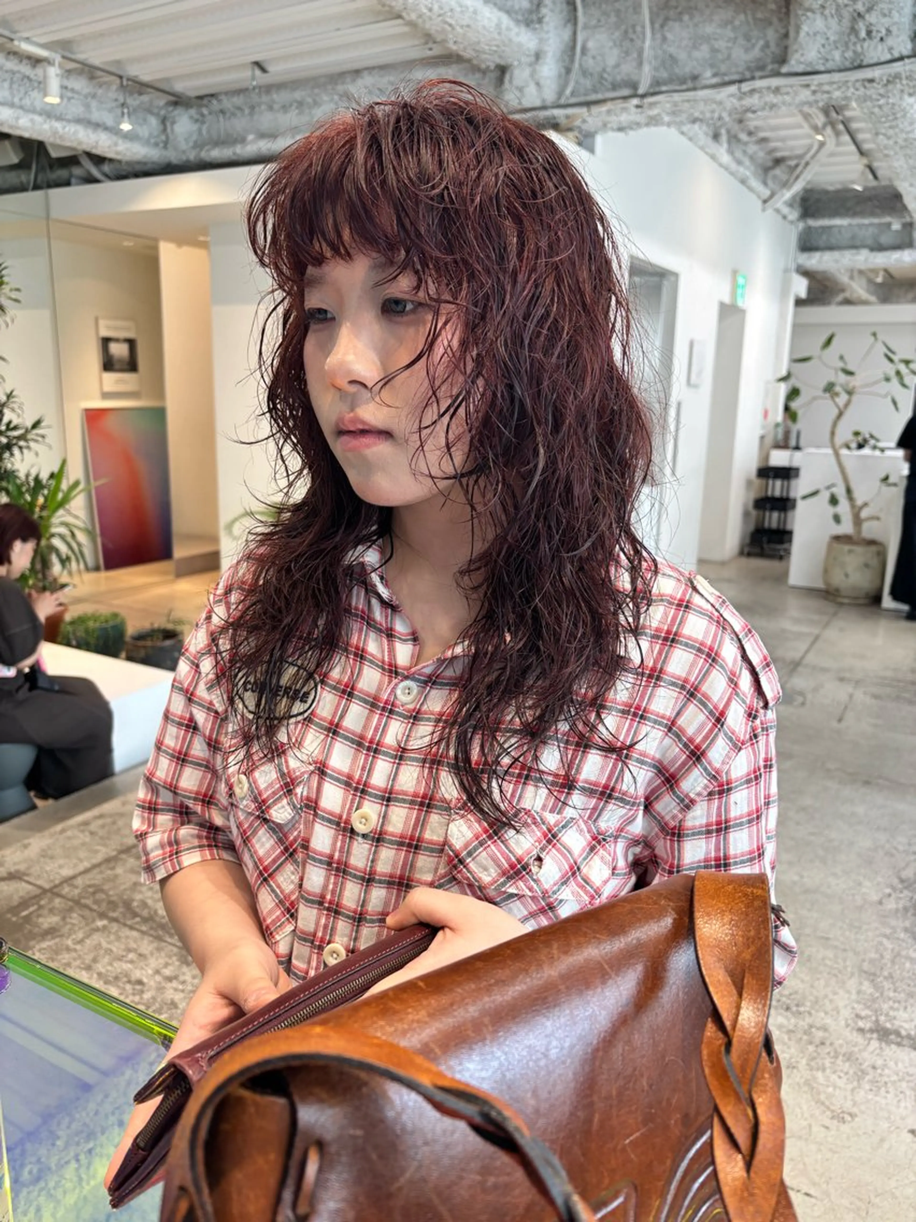 ミディアム カラー パーマ カット ヘアカラー パーマ ANY／SUE 千葉パーマのヘアスタイル