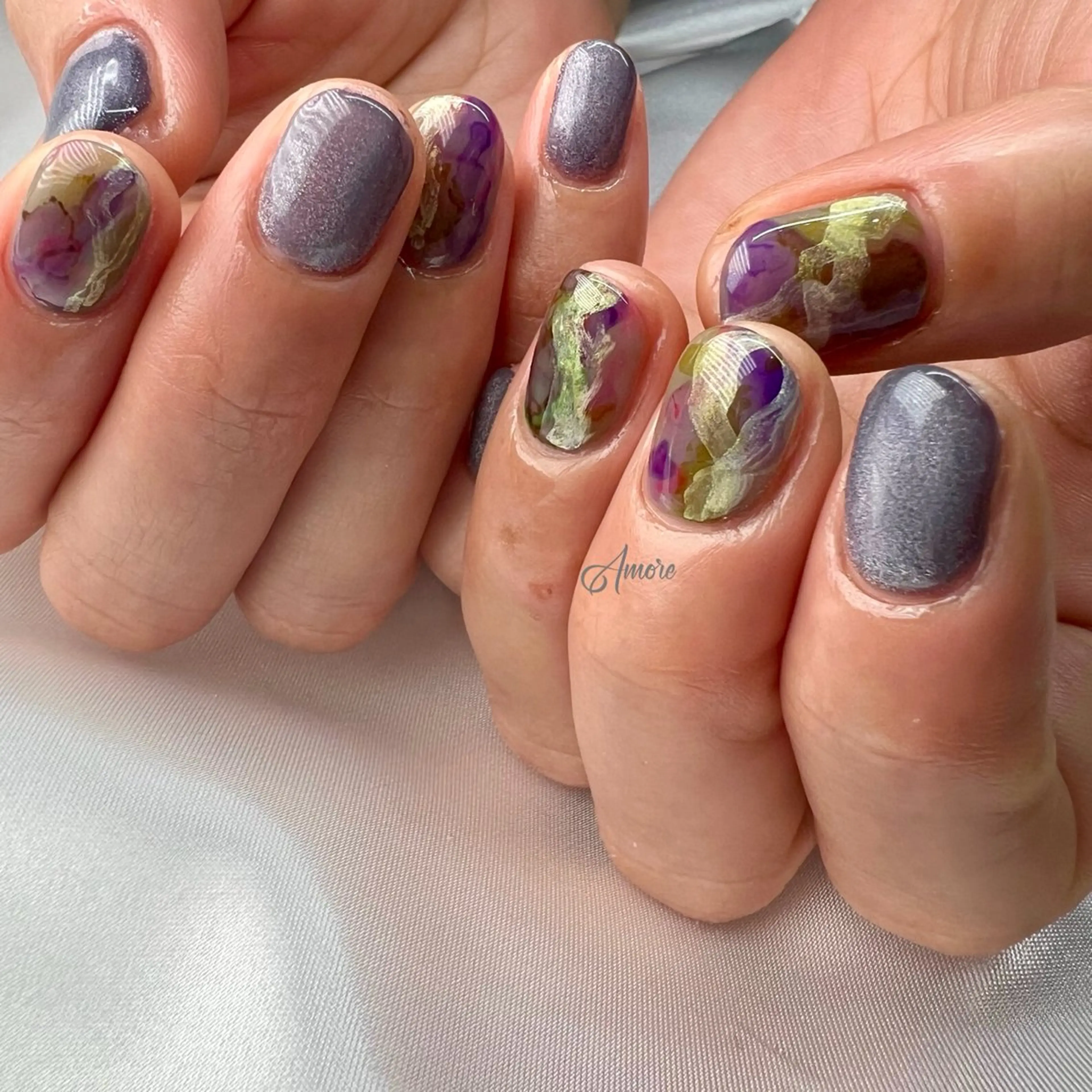 ネイル ジェルネイル キラキラネイル 韓国ネイル パラジェル 冬ネイル You kyehwaのネイルデザイン