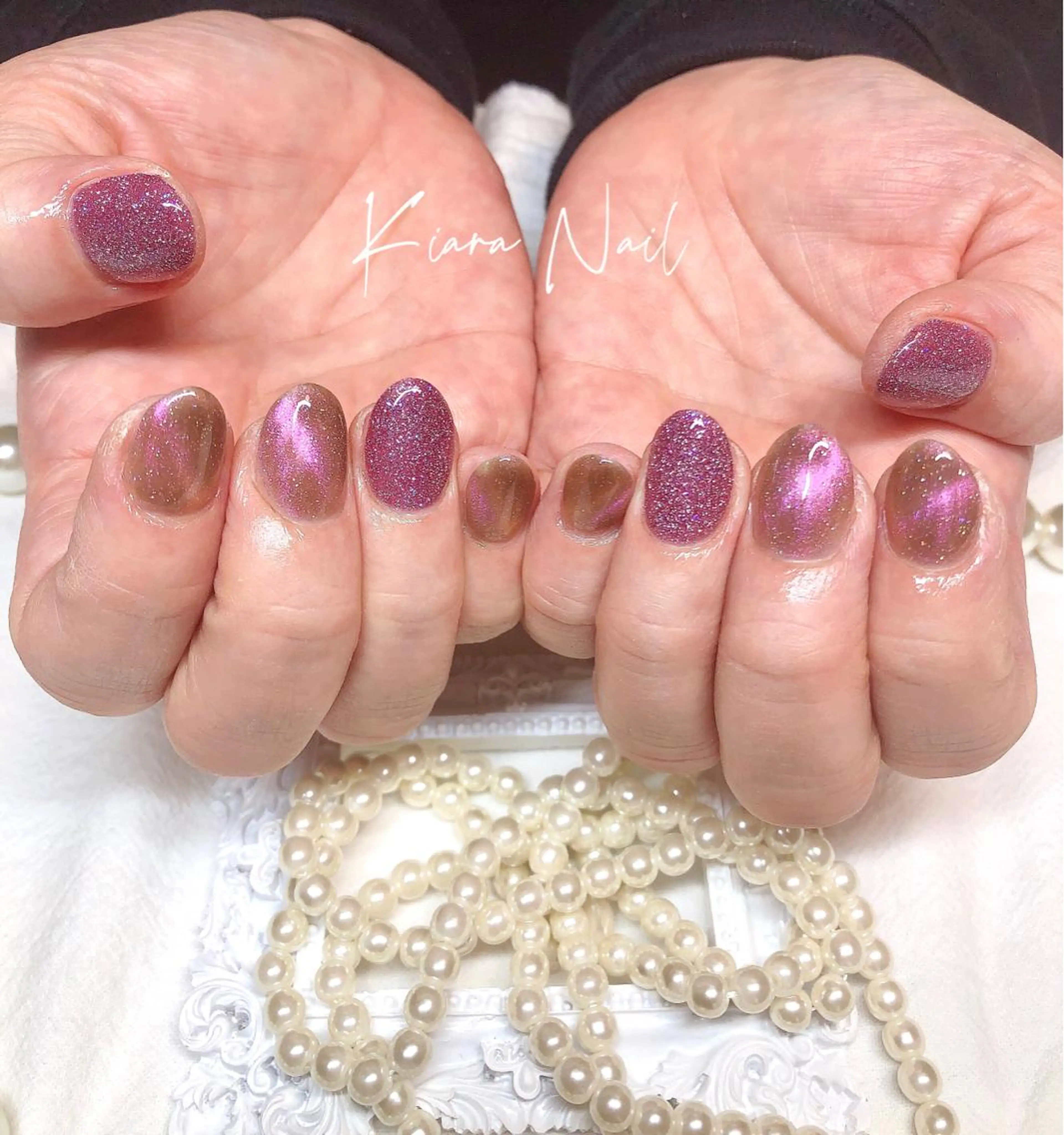 ネイル フラッシュネイル マグネットネイル 🍭Kiara Nail🍭のネイルデザイン