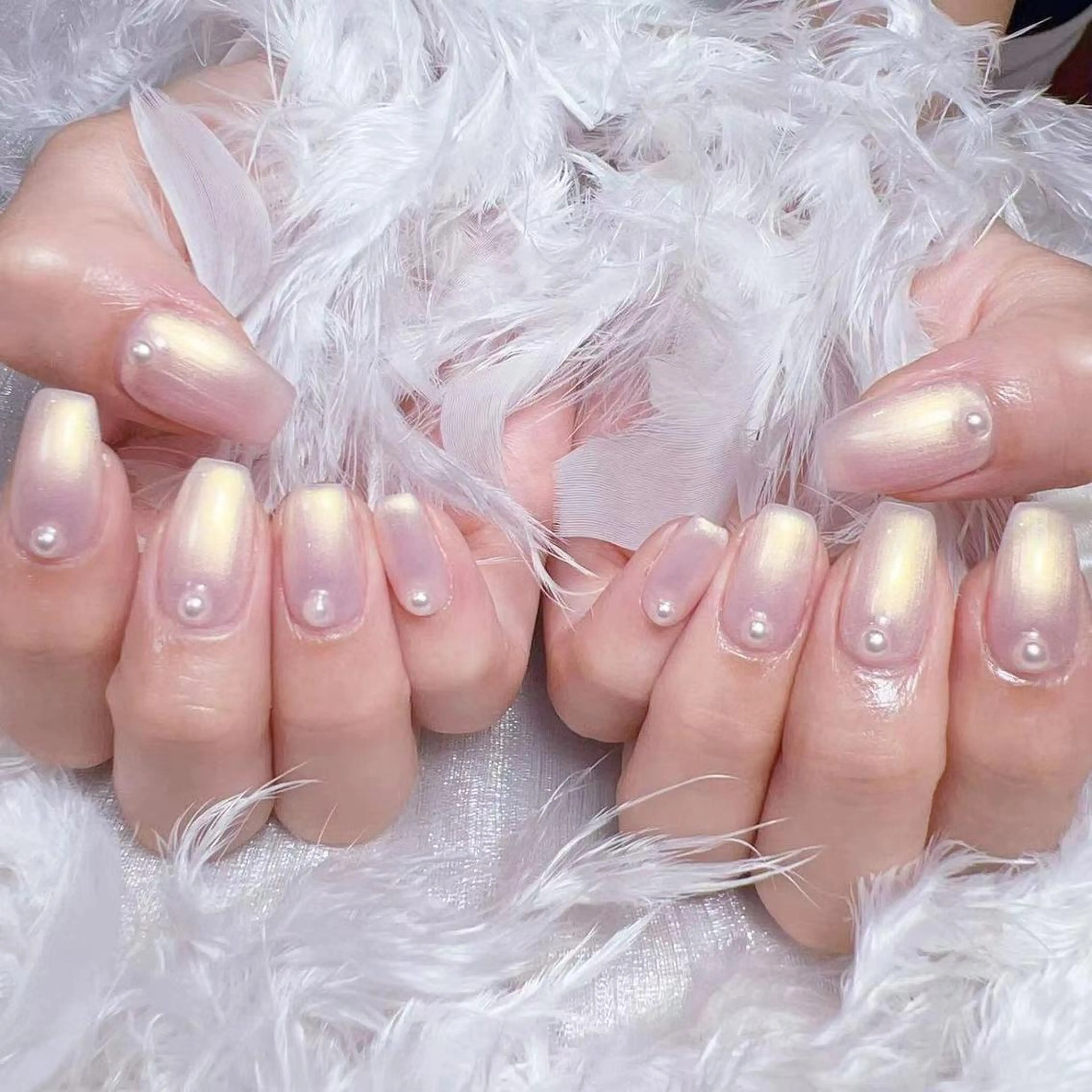 ネイル アートネイル オーロラネイル ガーリー キラキラネイル マグネットネイル diamond ♥のネイルデザイン