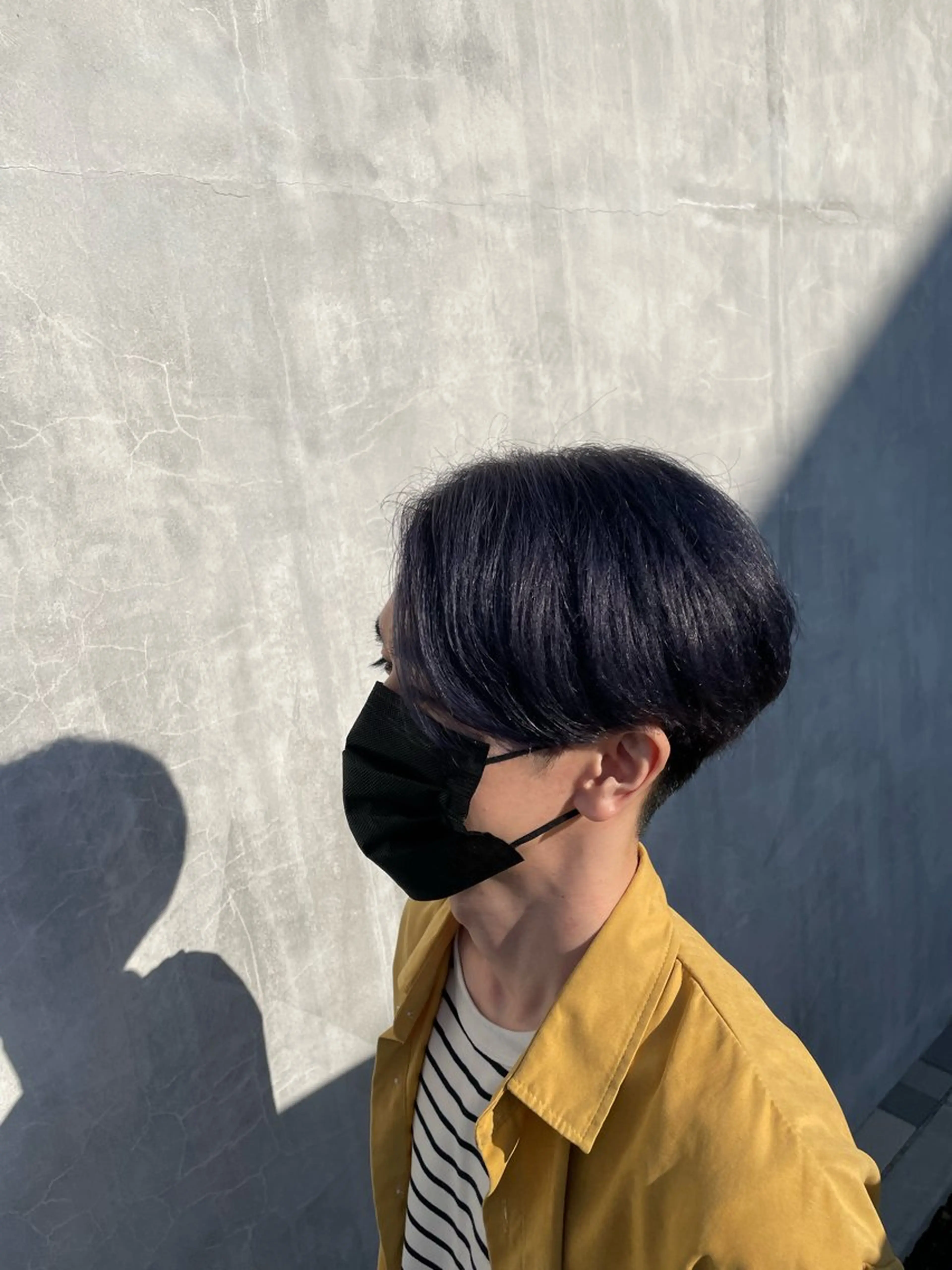 ショート カラー メンズ ダブルカラー 小林 崇雅　ダウンパーマのヘアスタイル