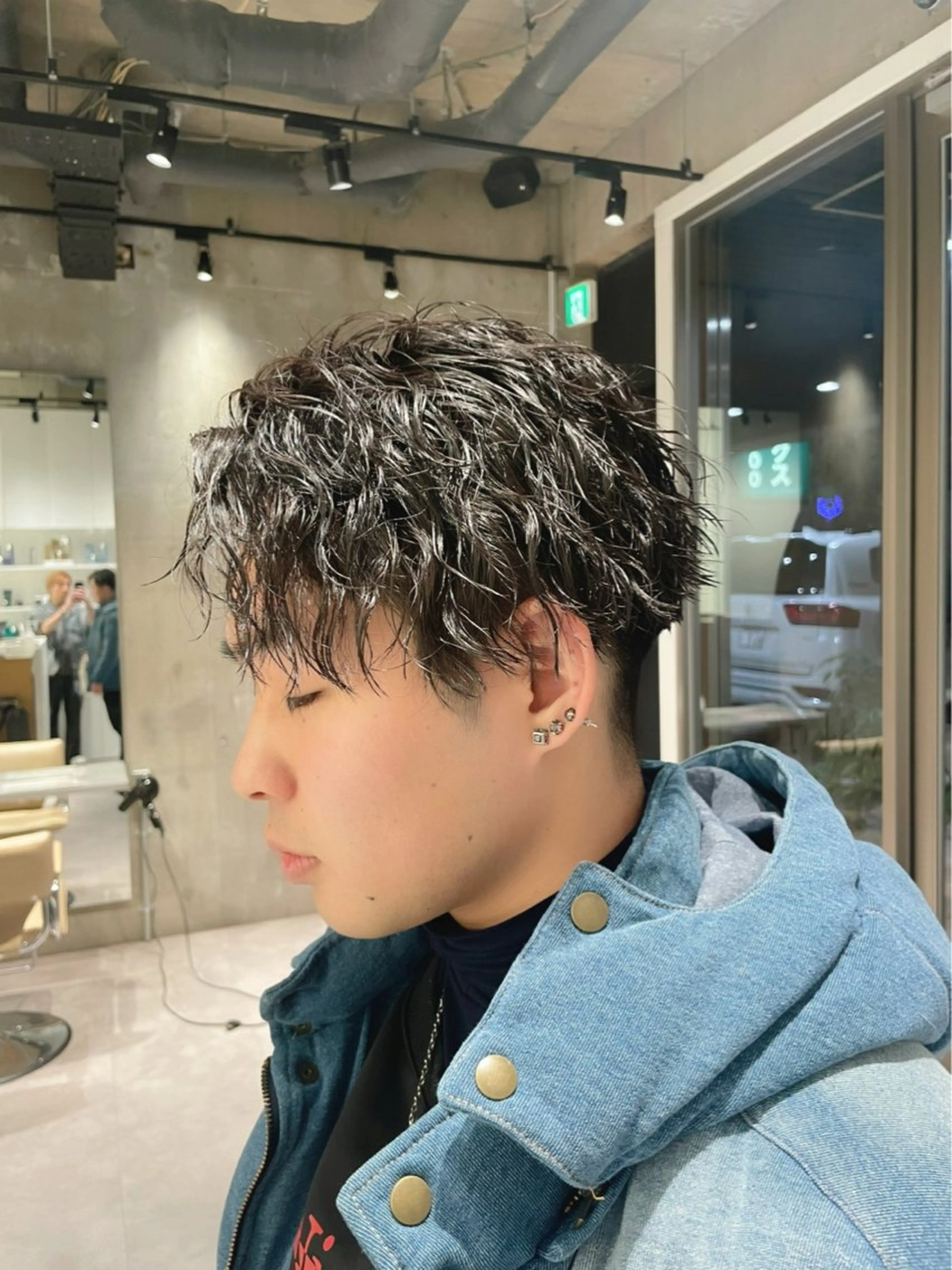 パーマ メンズ 無料ショートモデル 募集中❗️秋山ひらいのヘアスタイル