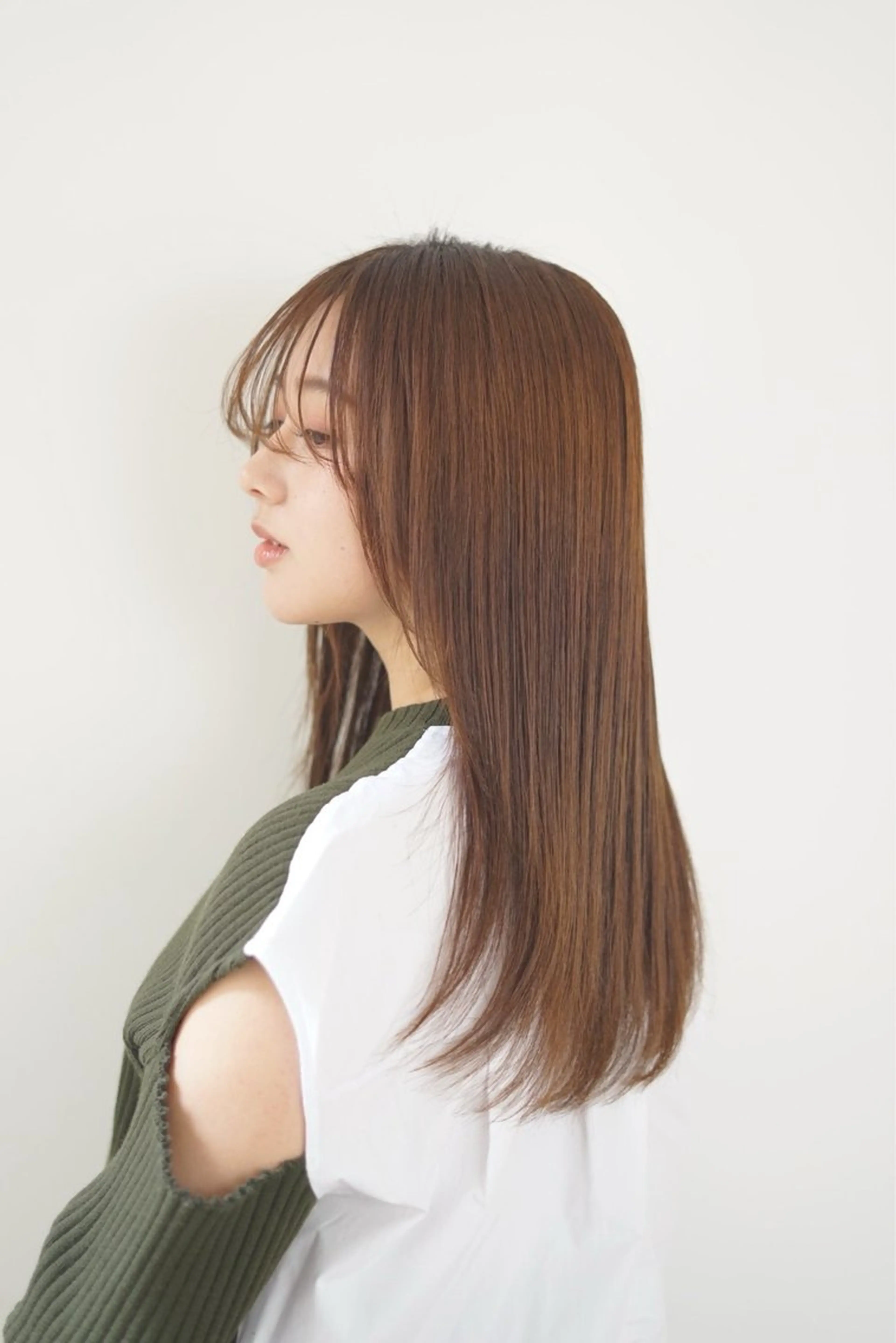 セミロング パーマ ヘアアレンジ セミロングパーマ ストレートパーマ 髪質改善ストレート✨ パーマヘア✨YUKIのヘアスタイル