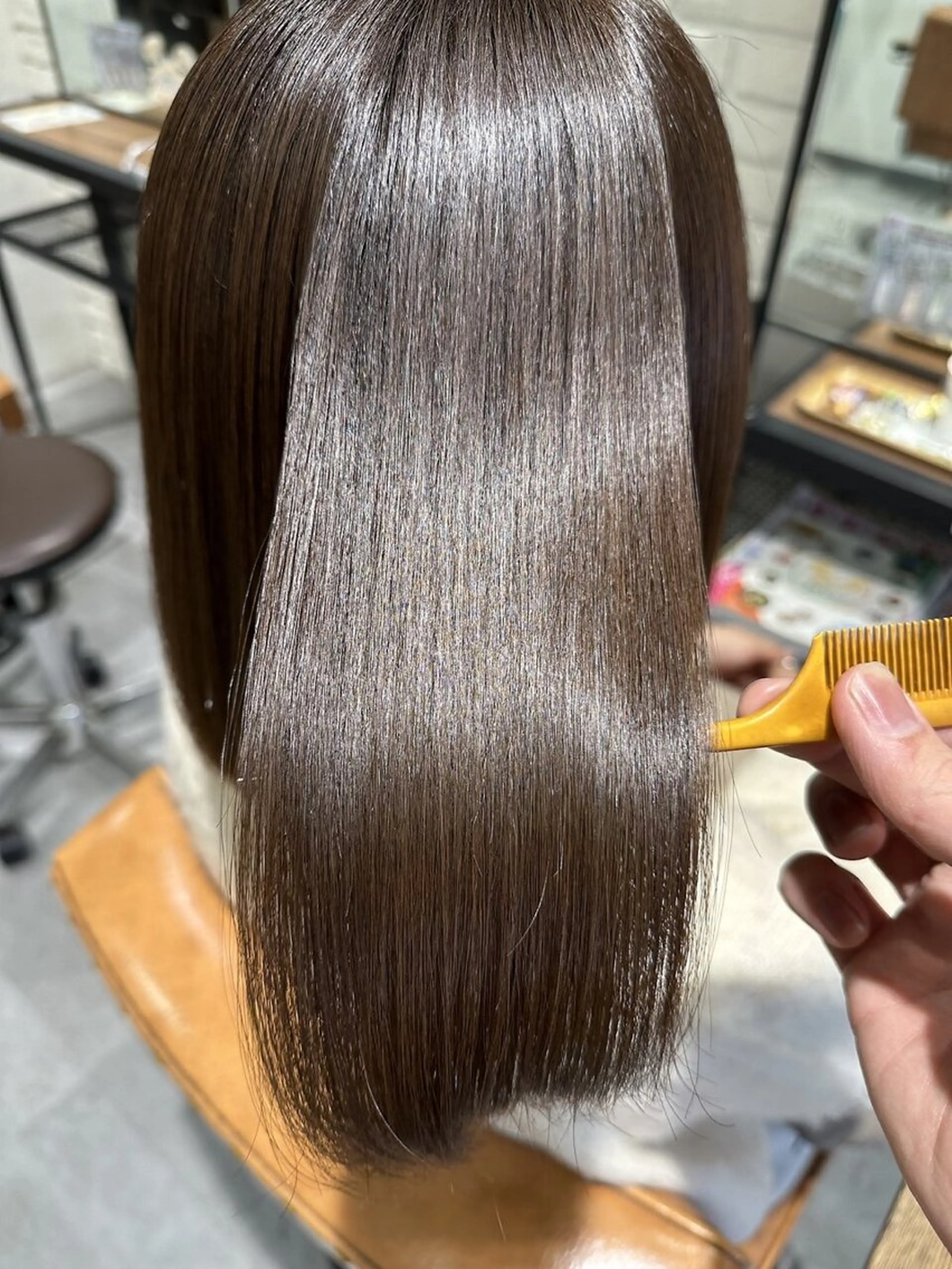 ミディアム カラー 髪質改善 縮毛矯正 トリートメント Hello Design Coconeel所属・髪質改善アンジュール かのんのヘアスタイル