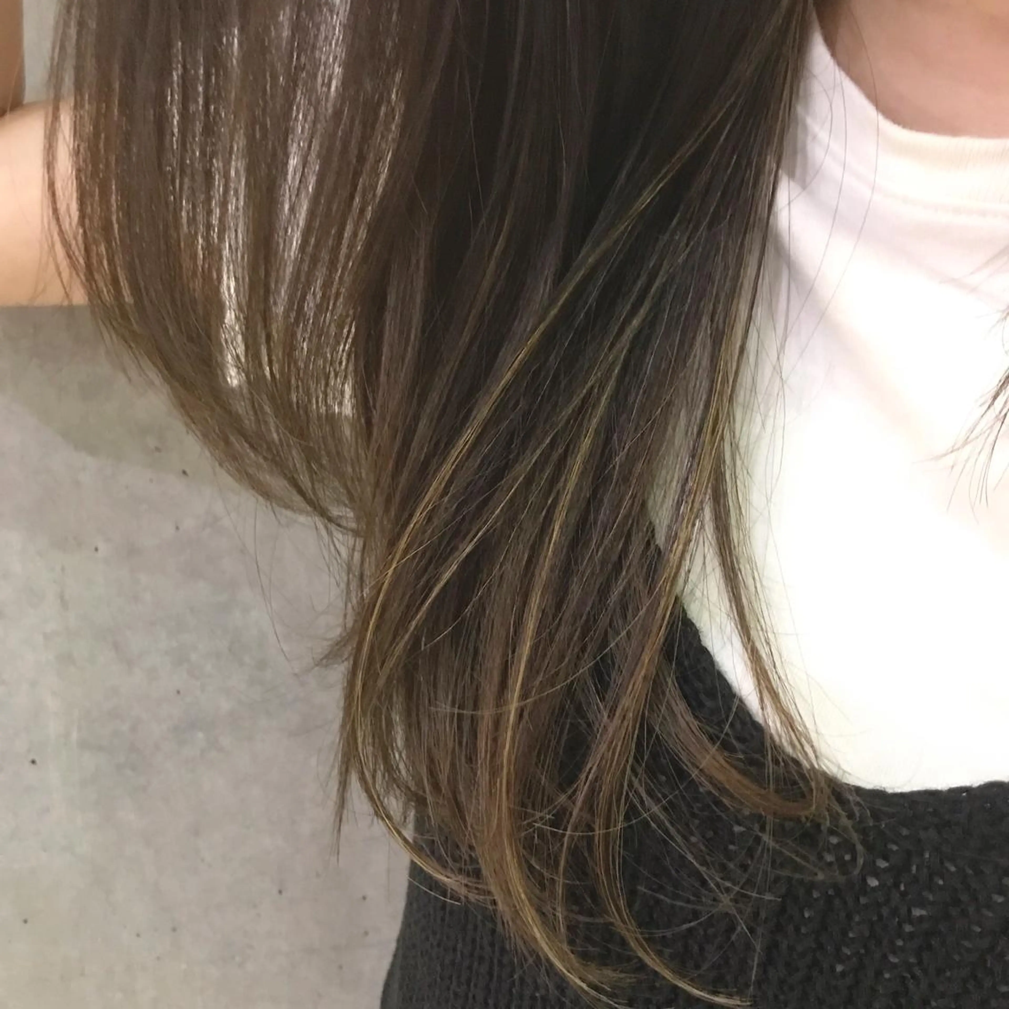 ロング カラー ハイライトカラー ハイライト 北千住でカラーNo1 高橋優輔のヘアスタイル