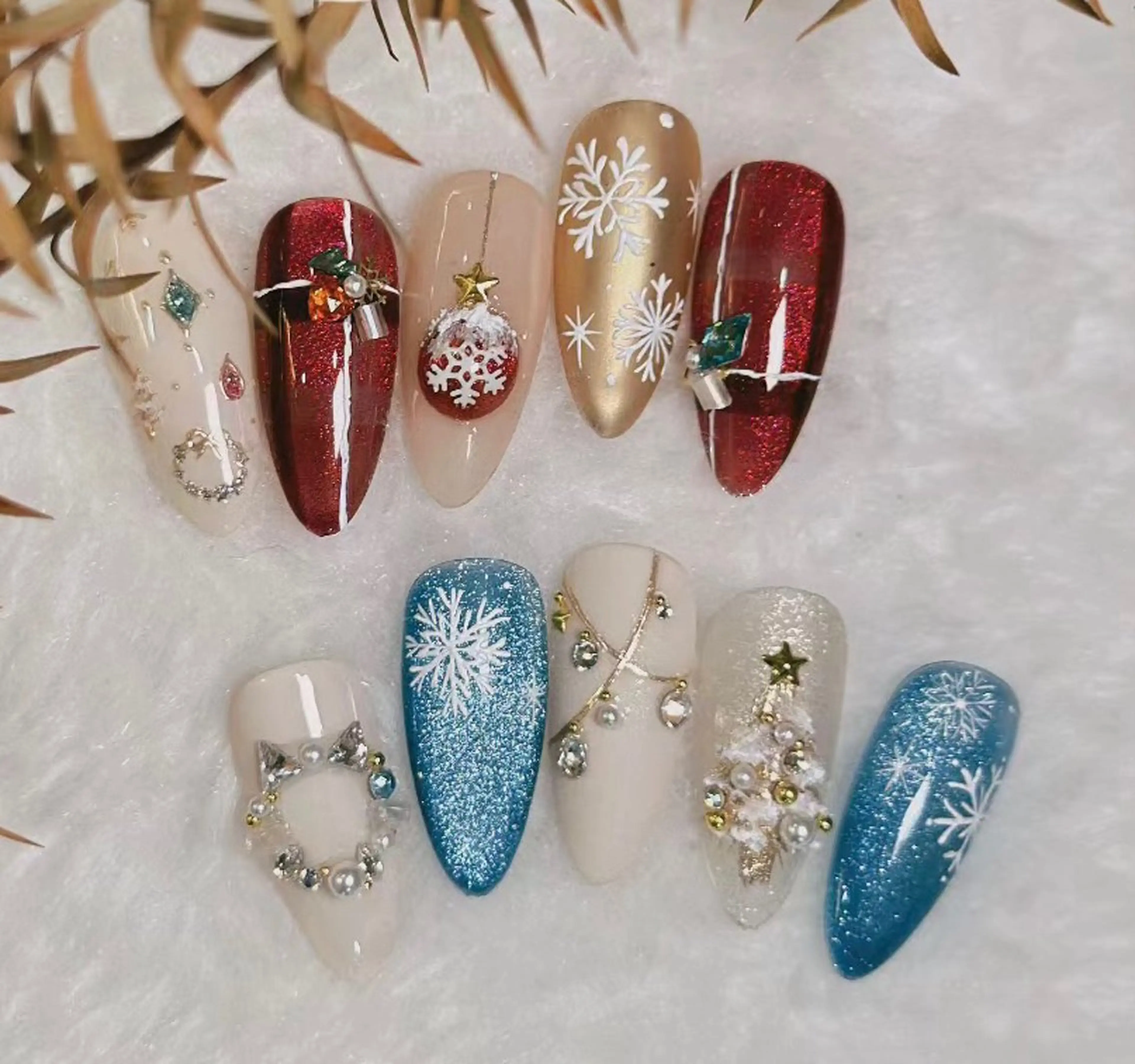 ネイル アートネイル チークネイル フレンチネイル ジェルネイル グリーン YK Beauty Salonのマツエク・マツパデザイン