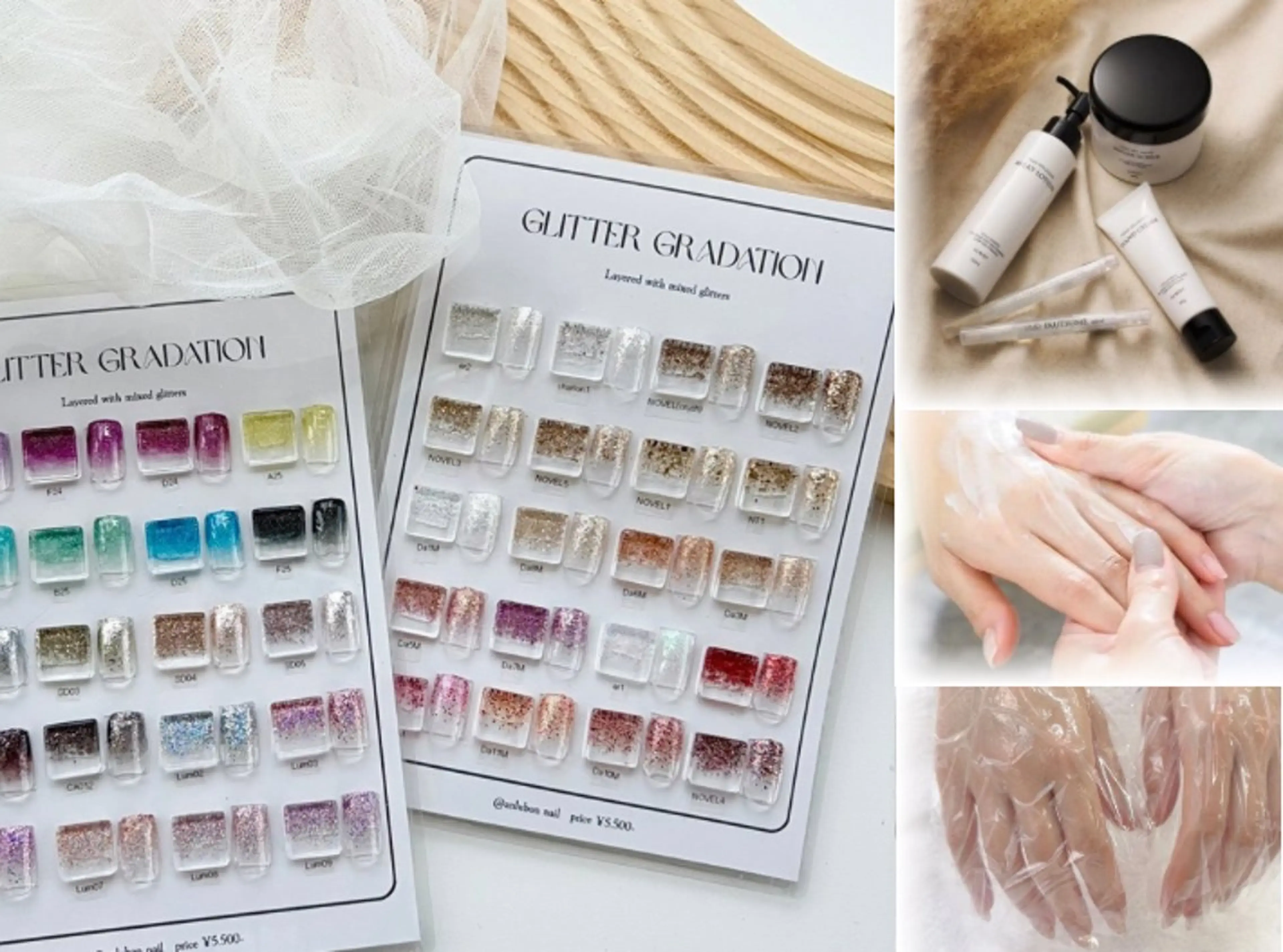 NEW❗️【オフ有】ラメグラデーション＋《透明肌エイジング集中保湿ハンドスパ付✨》の写真