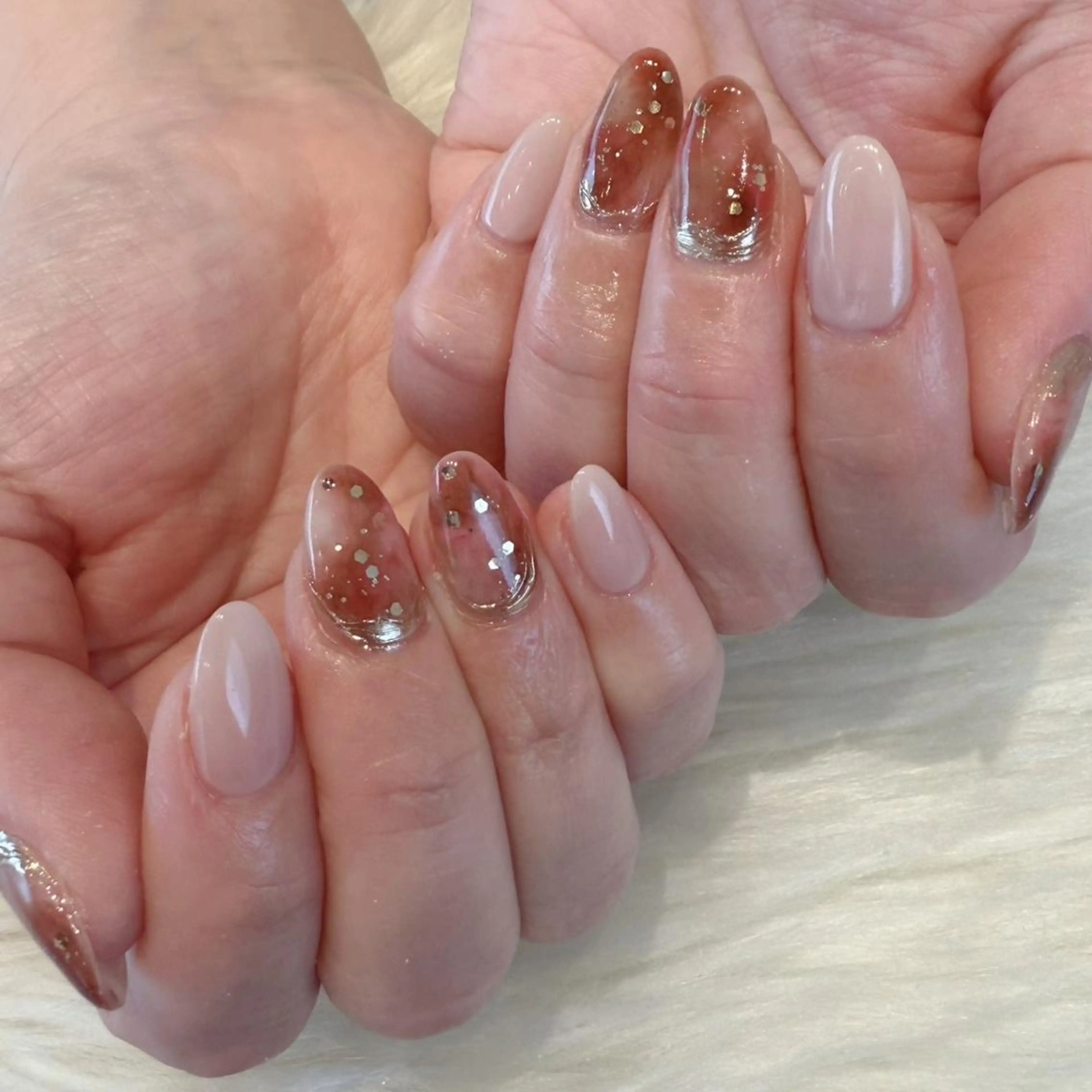 ネイル ニュアンスネイル ハンドネイル Kanai Harukaのネイルデザイン