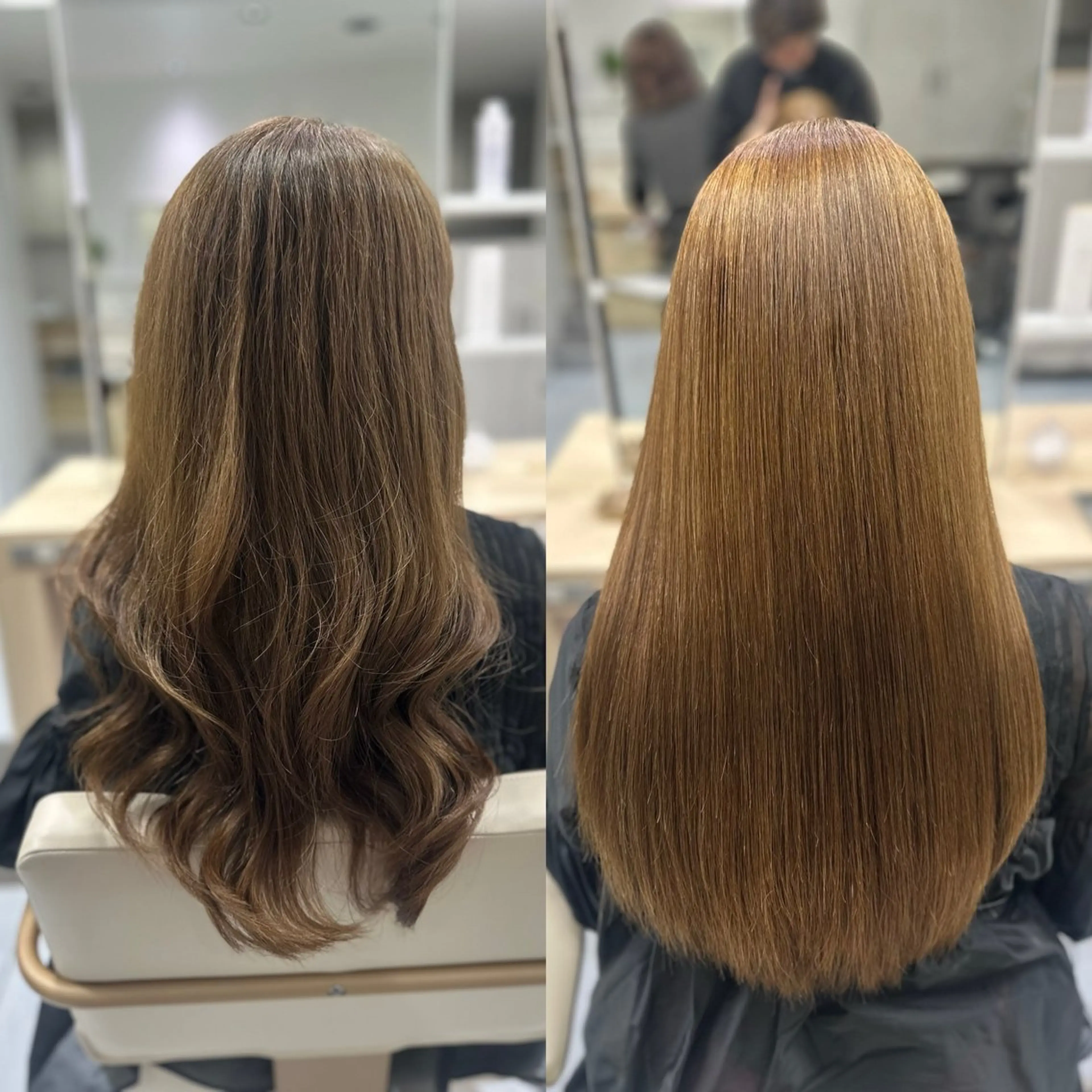 ロング パーマ ハイライト 縮毛矯正 ストレートパーマ 縮毛矯正 髪質改善/縮毛矯正 /ブリーチ矯正/岡部のヘアスタイル