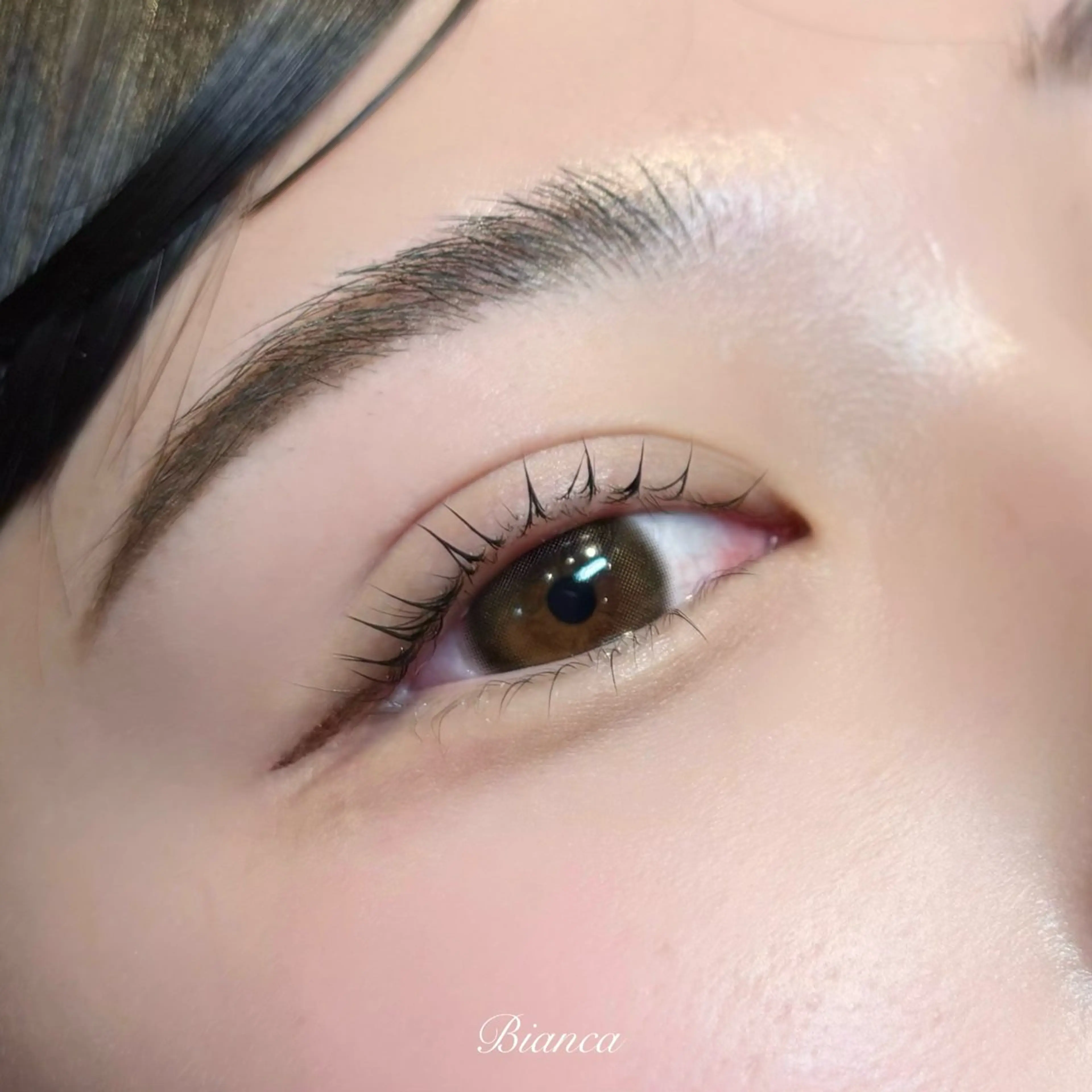 まつげパーマ『上のみ』+アイブロウWAX☘️トリートメント仕上げ・垢抜け眉毛☘️田町の写真