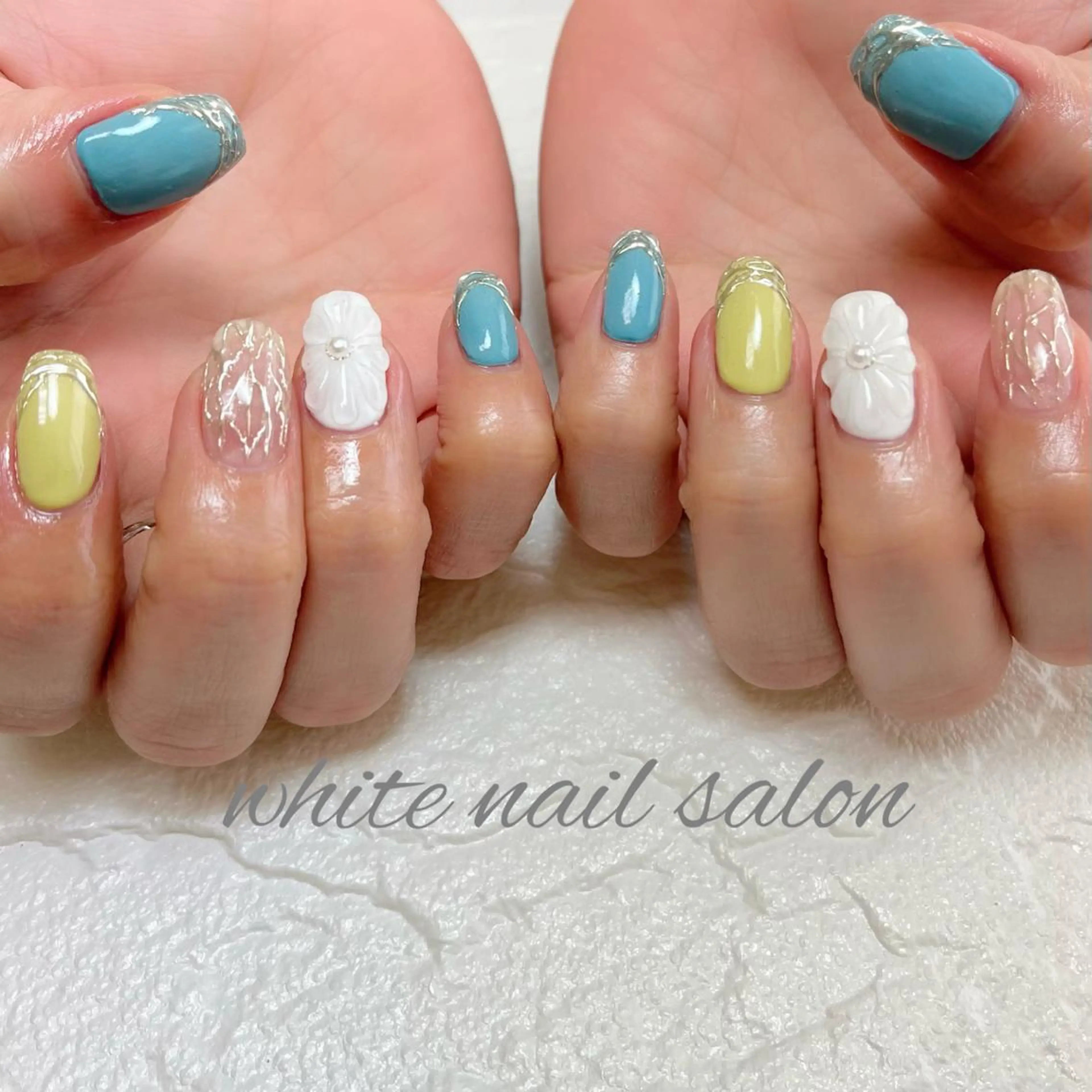 ネイル フットネイル ジェルネイル ハードジェル ラメ(グリッター) 持ち込み ハンドネイル white nail salonのネイルデザイン