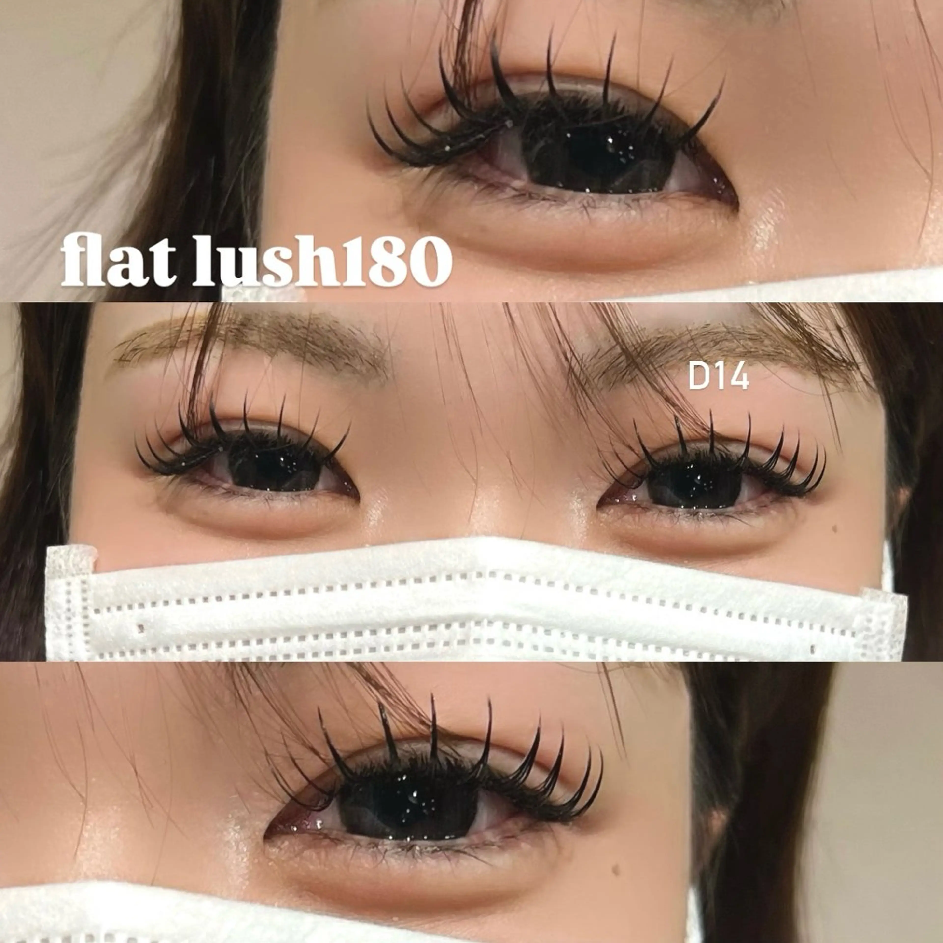 🦋【フラットラッシュ180本】🦋目元の濃さしっかり欲しい方に🫧♪/大人気フラットラッシュ/ダメージ軽減エクステの写真
