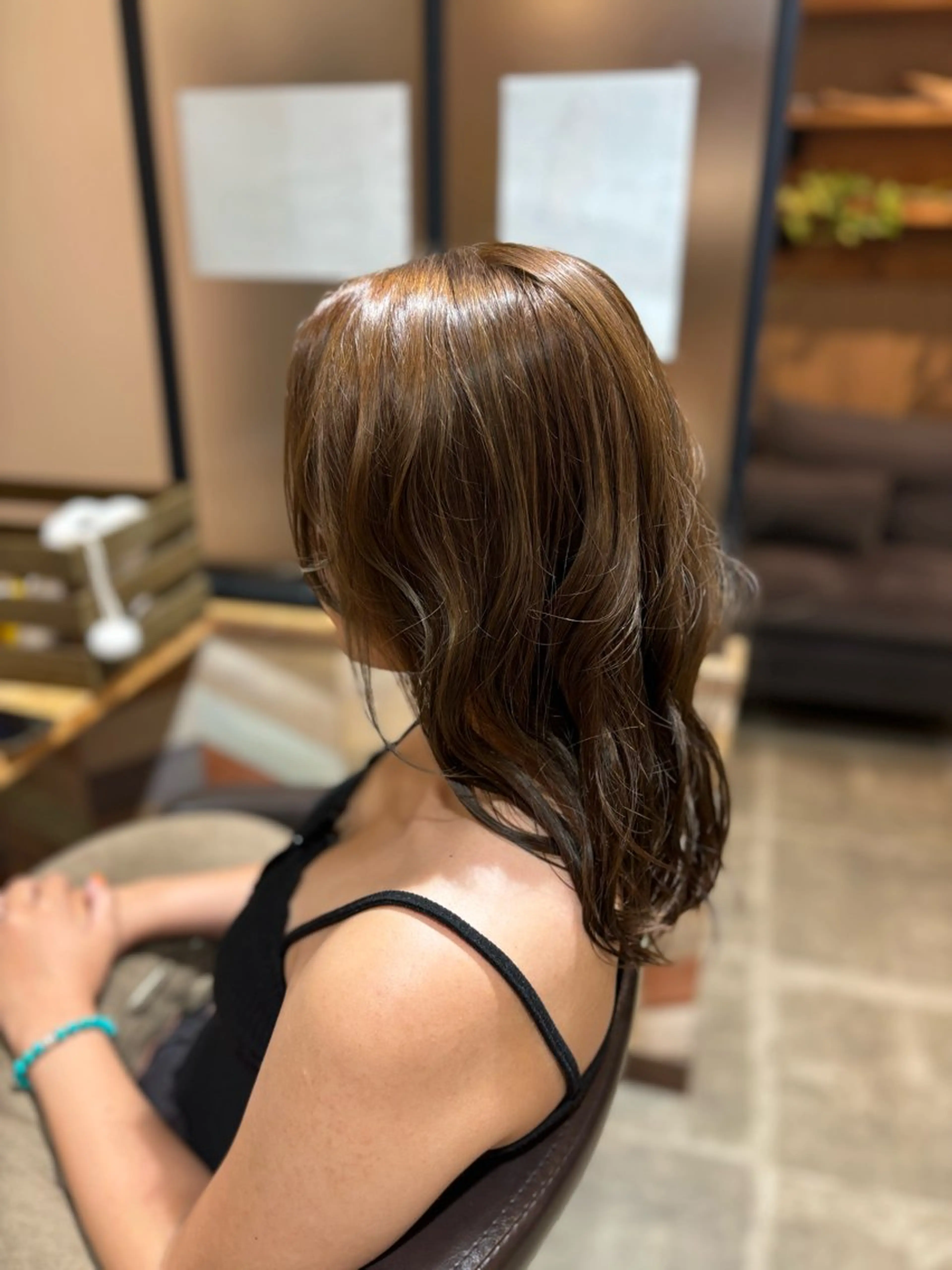 セミロング カラー ふじた/透明感カラー レイヤーカットのヘアスタイル