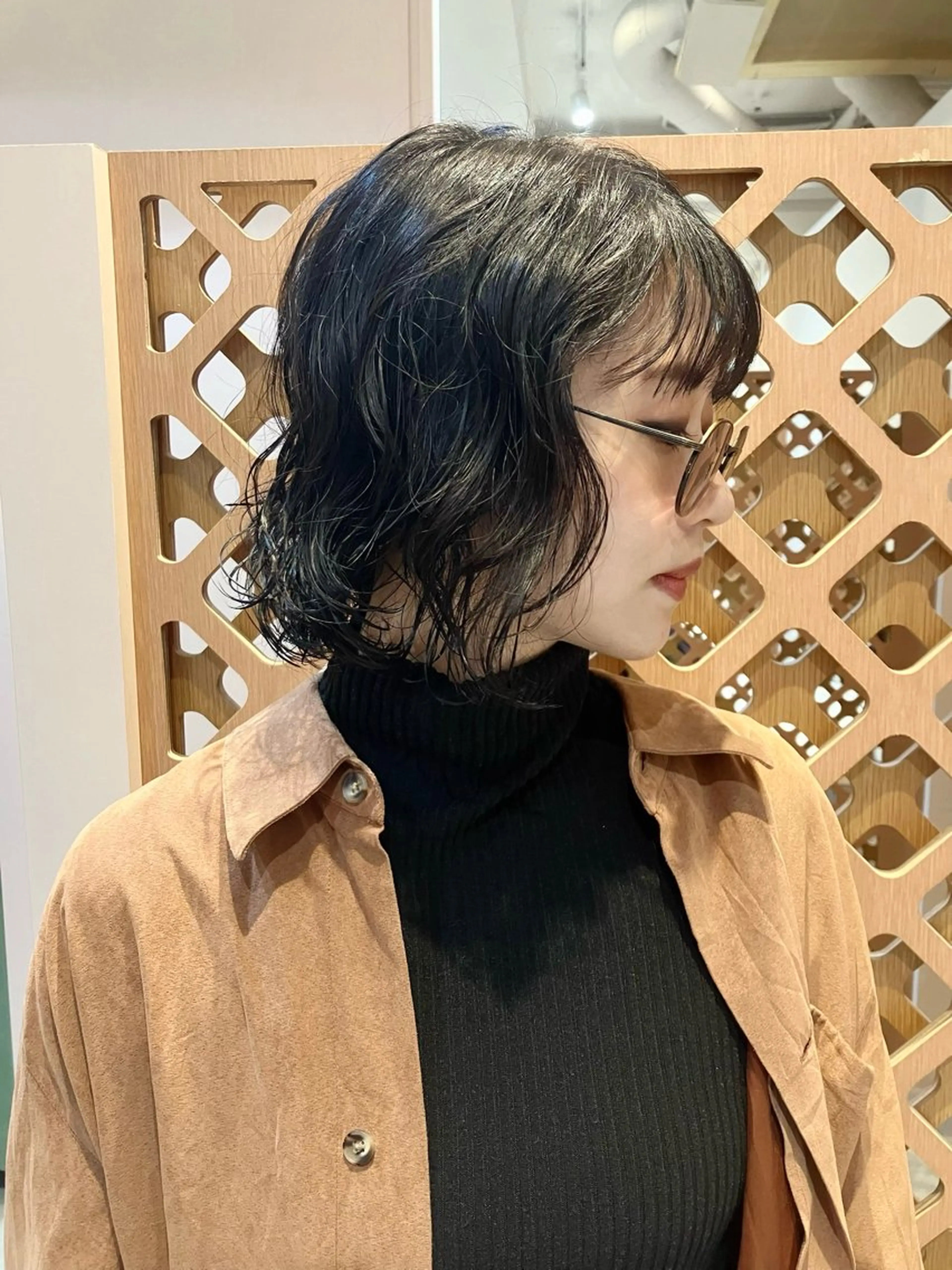 ミディアム パーマ ミディアムパーマ ボブ 川間 将彦のヘアスタイル