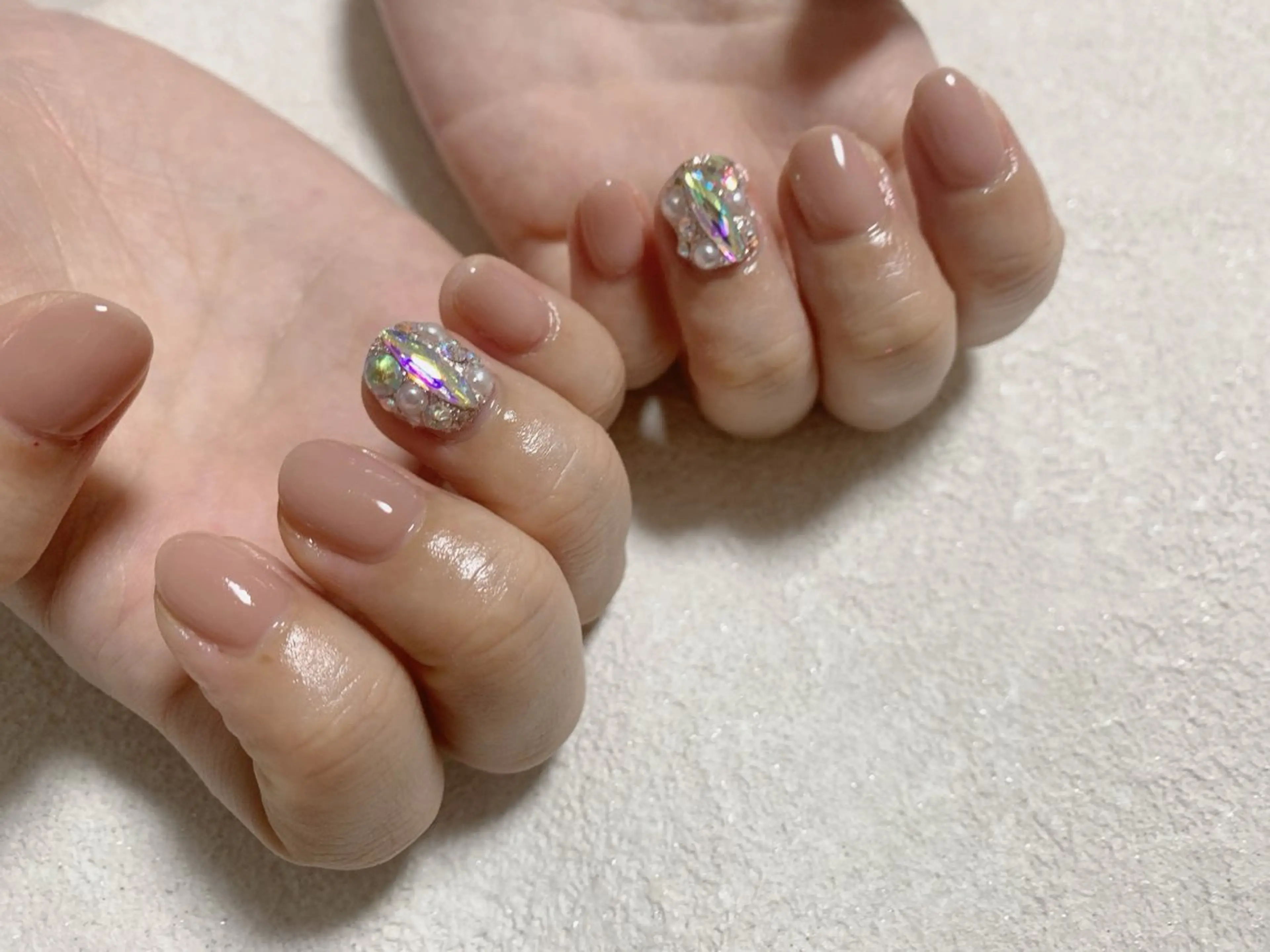 ネイル ジェルネイル キラキラネイル メンズネイル パラジェル 春ネイル kiki nail たまプラーザのネイルデザイン
