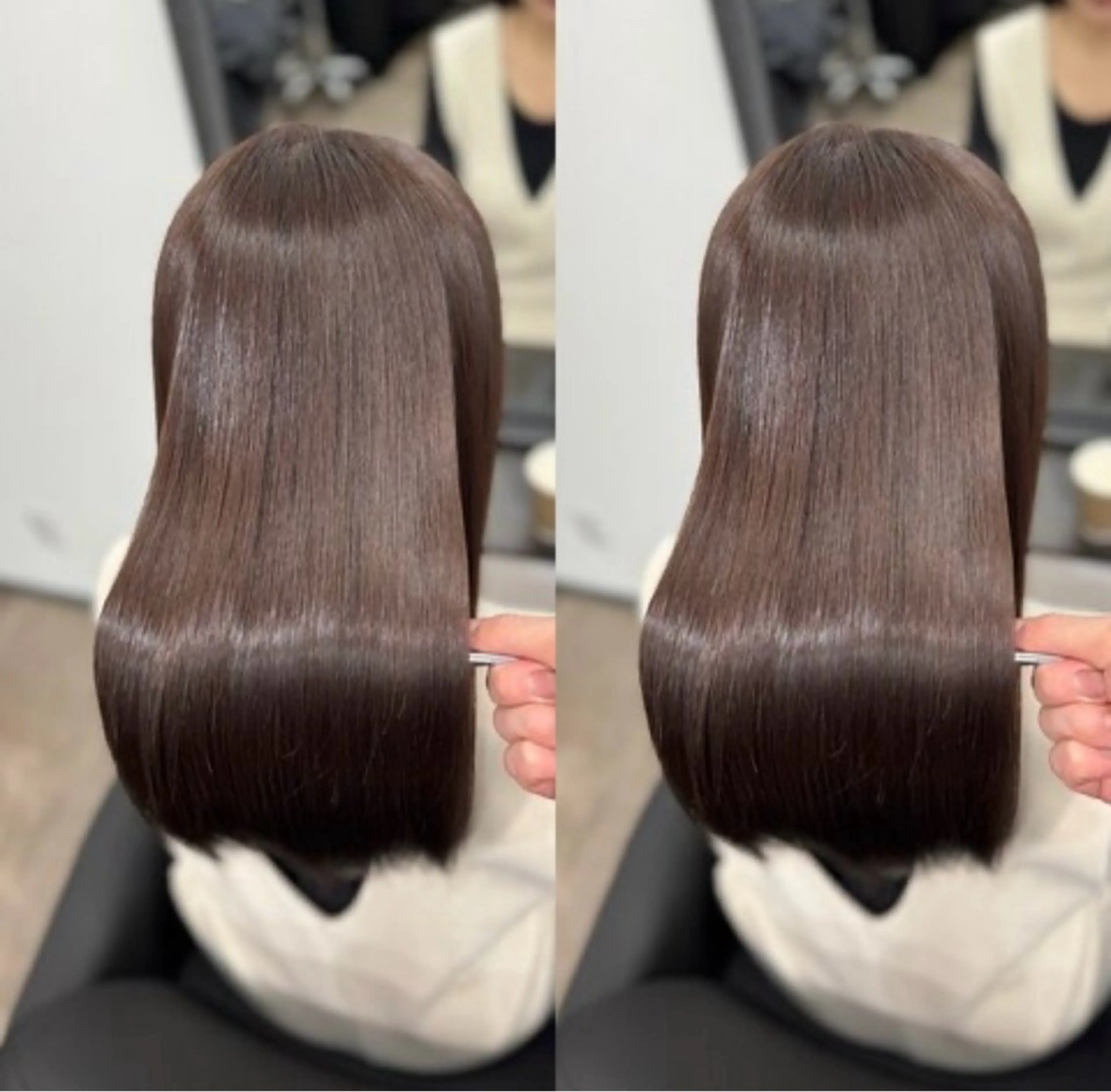 ロング ロング カット ヘアカラー トリートメント 🫧艶髪レイヤー/韓 国ボブ💎石川遥💎のヘアスタイル