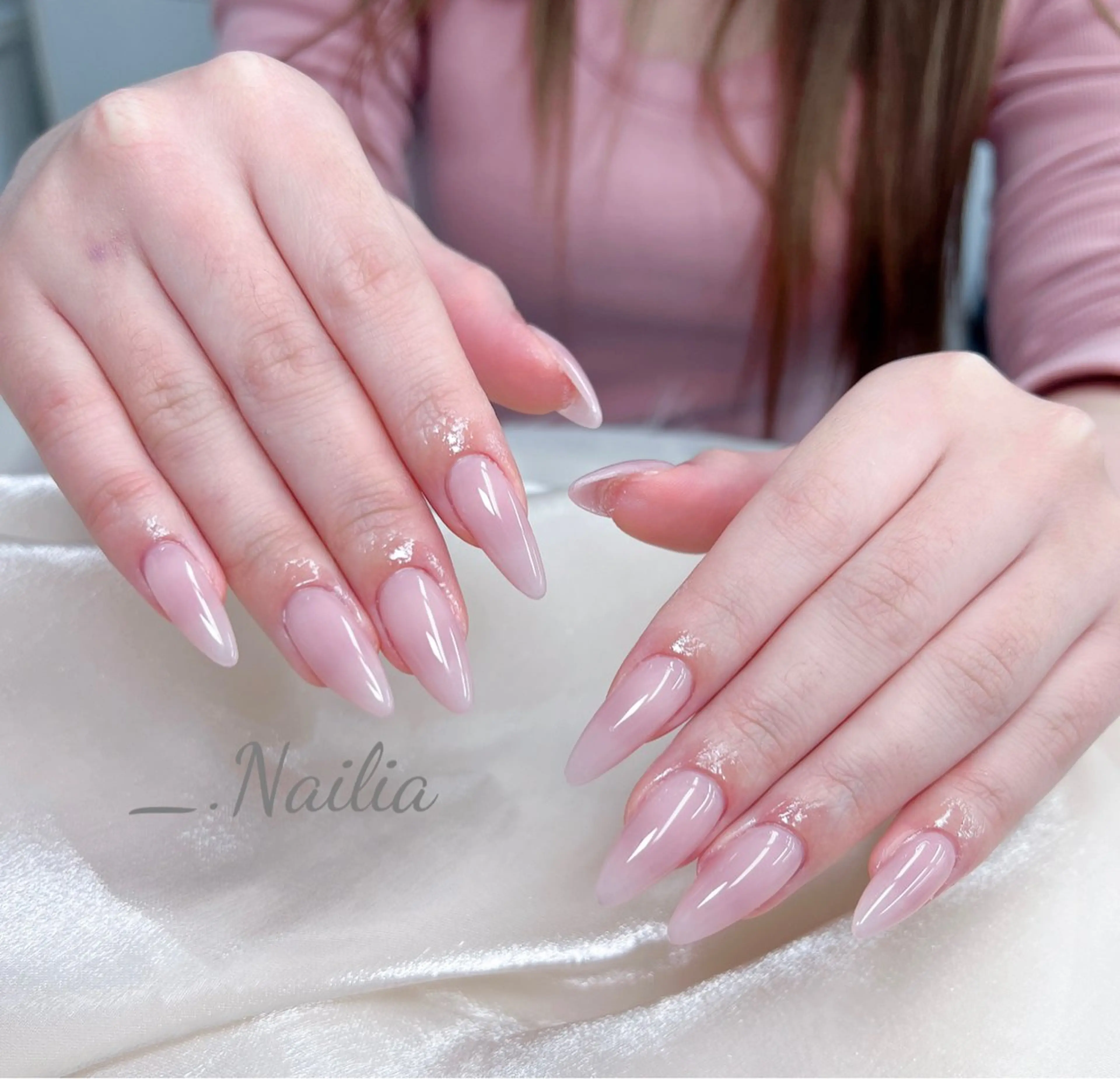 【チップ長さ出し】ワンカラー/ラメグラデーション¥10980→¥9980の写真