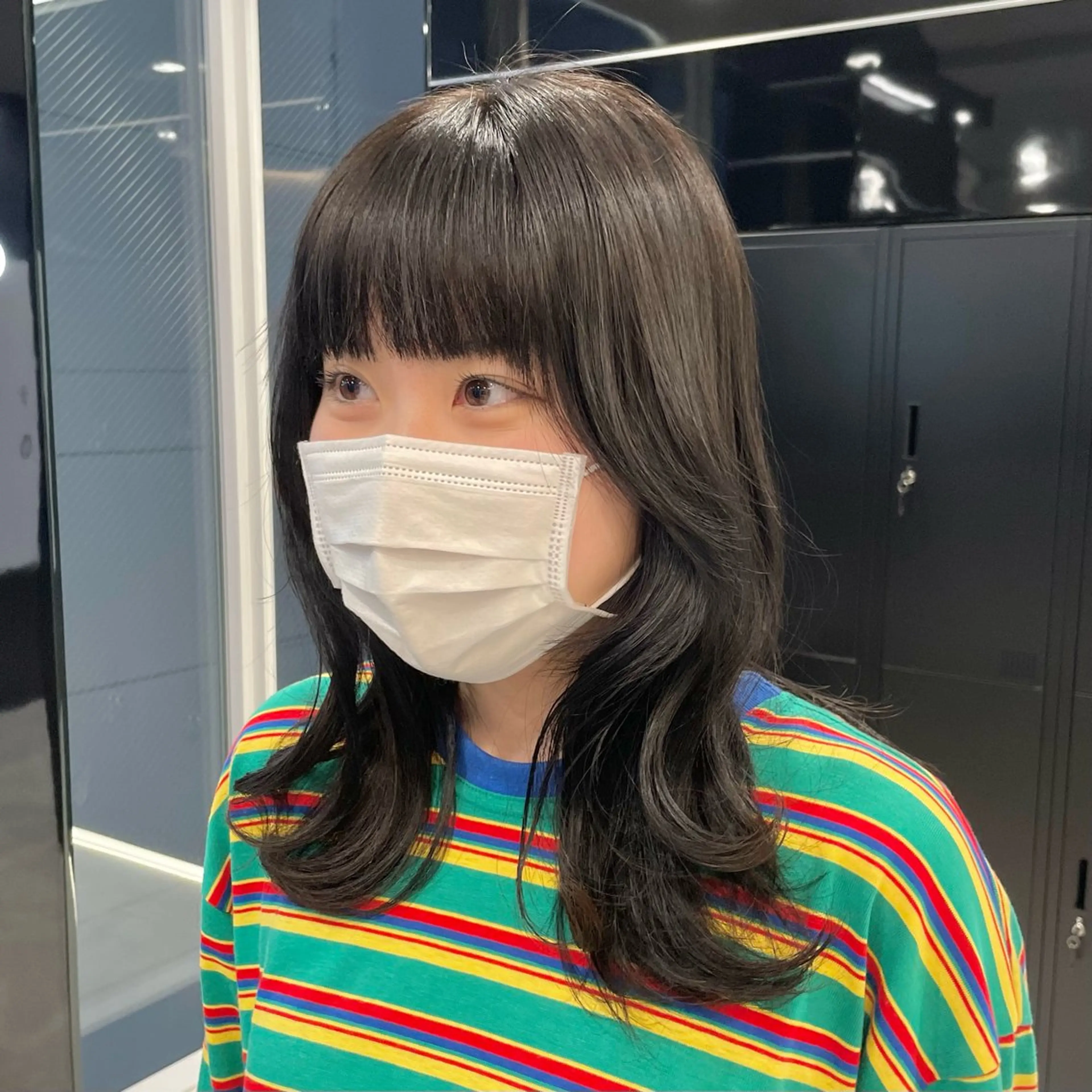 ミディアム カラー ヘアアレンジ 透明感カラー グレージュ HARUKI MINATO Japan SENDAI所属・🌈【透明感・韓国 ヘア】がっきー🌈のヘアスタイル