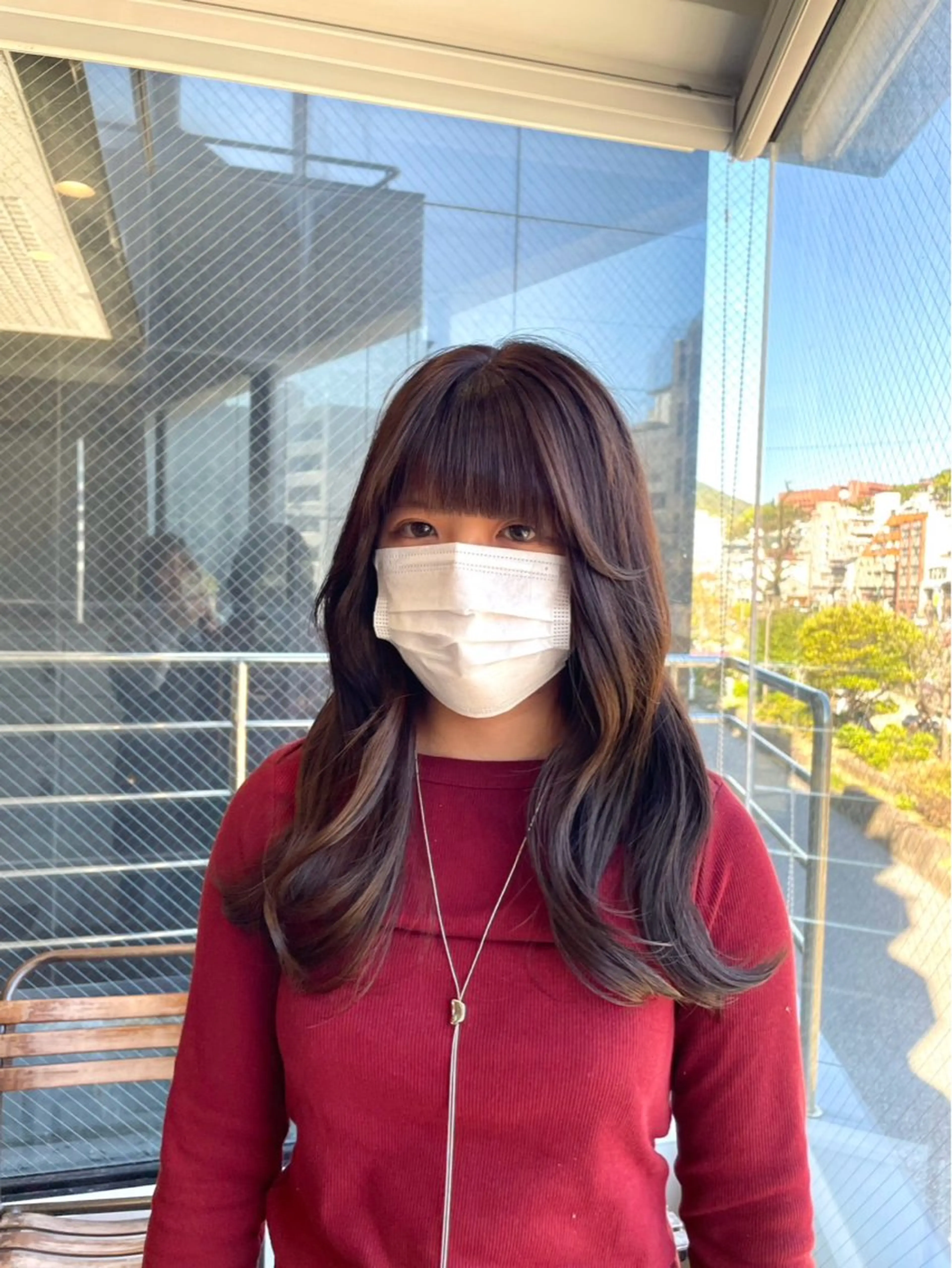 ロング カラー 宮崎 寛美のヘアスタイル