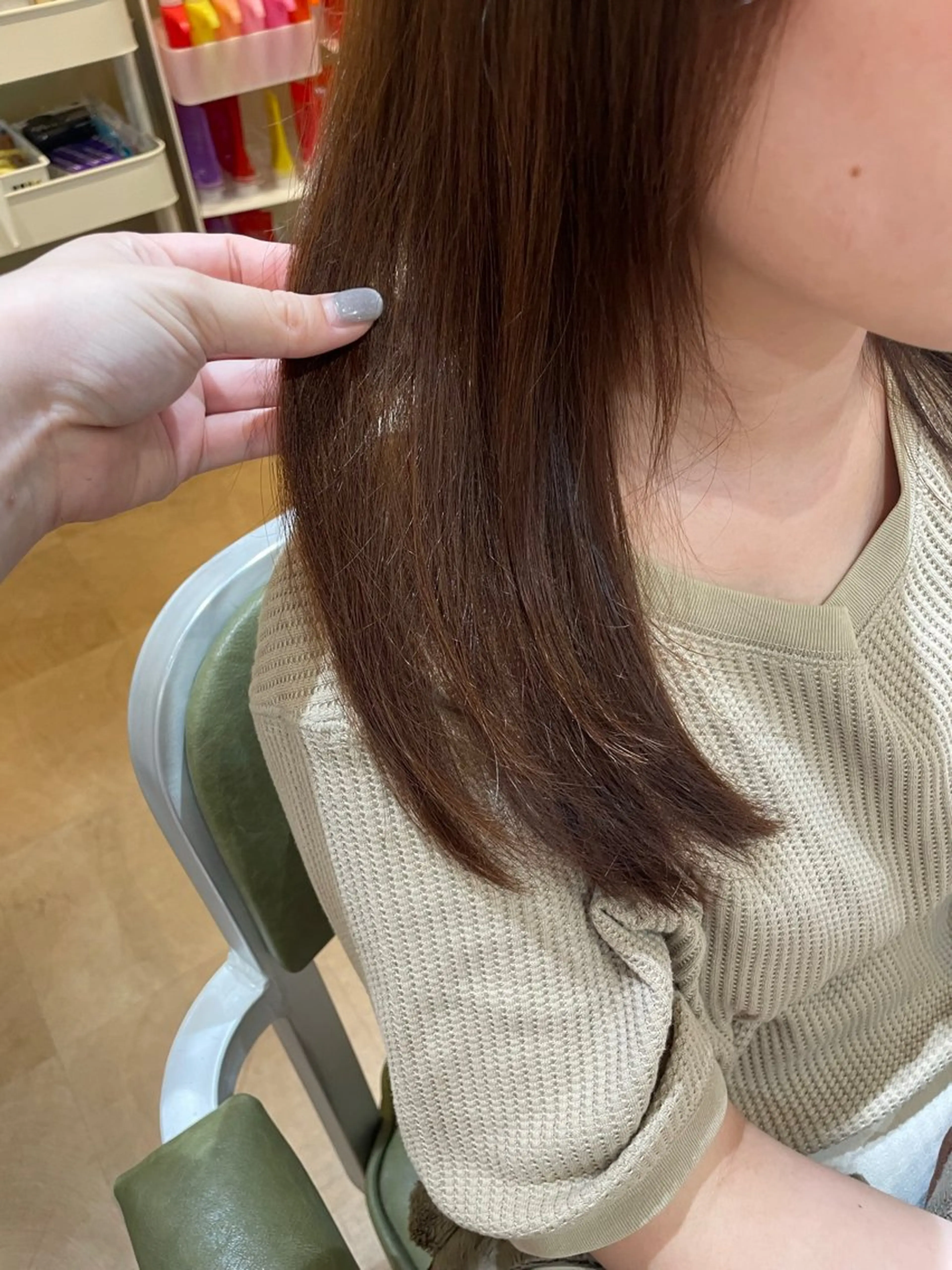 ロング カット パーマ 山口里莉 /パーマモデル募集のヘアスタイル